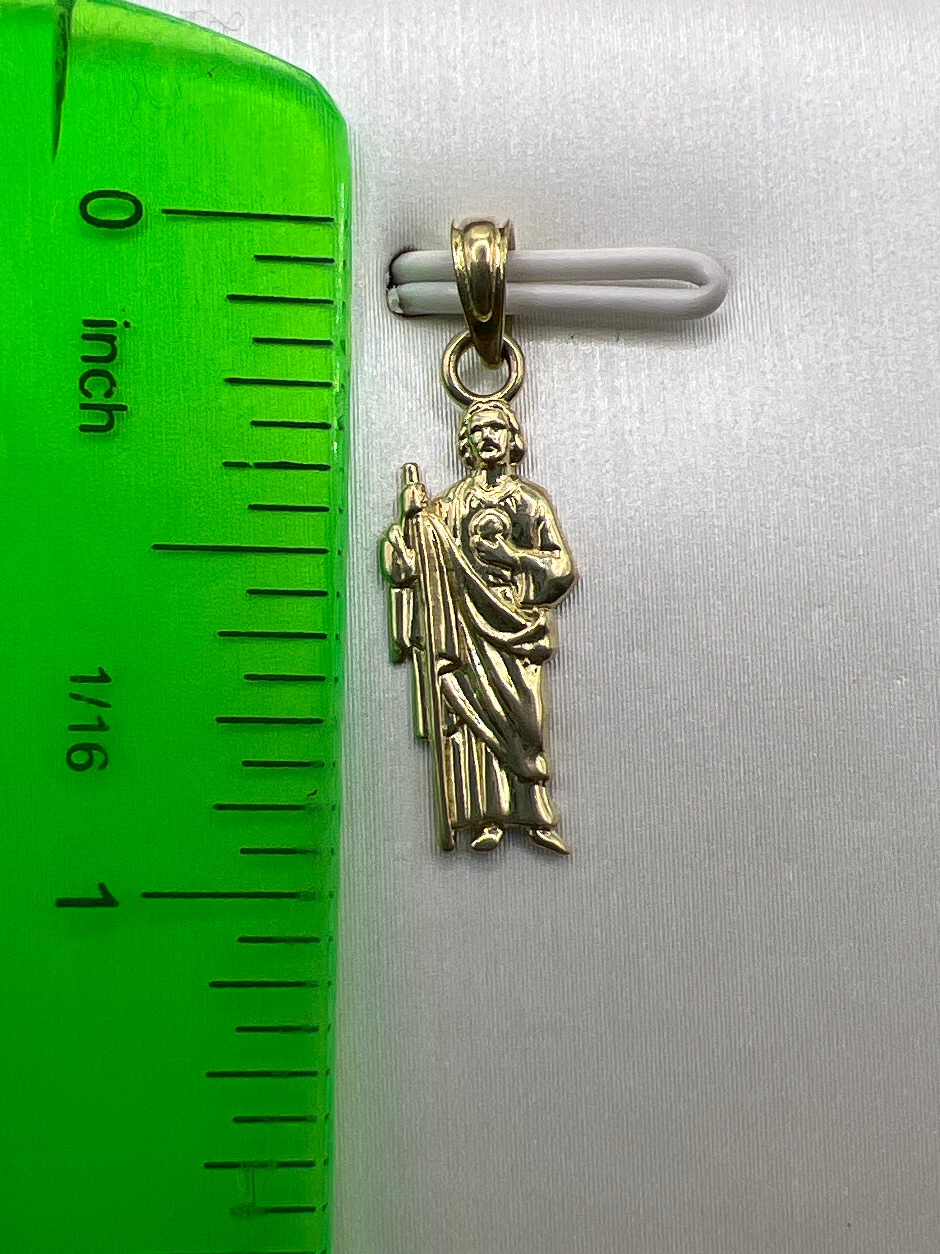 10K Yellow Gold St. Jude Pendant – Religious Medallion Jewellery