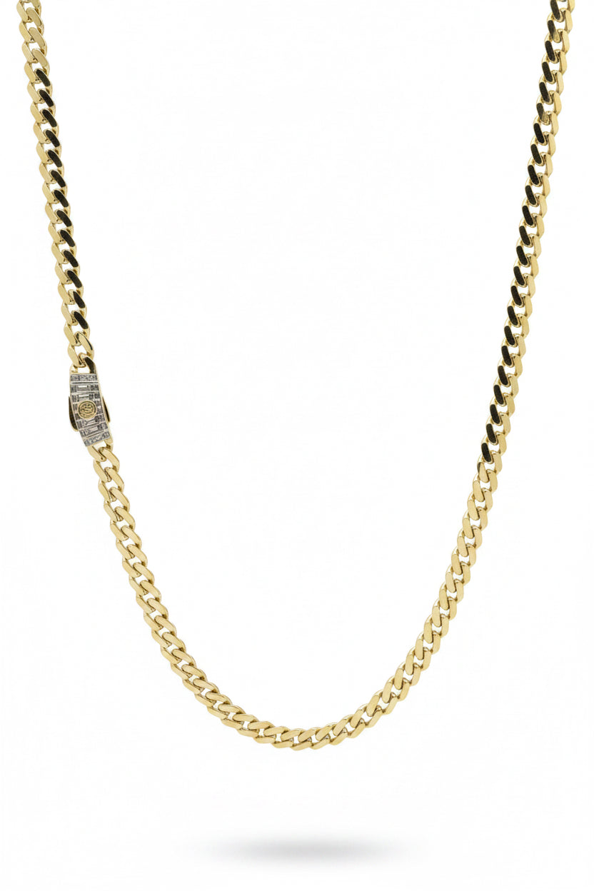 10K Yellow Gold Monaco/Italo Chain 22” – 6mm Classic Twisted Necklace Jewelry