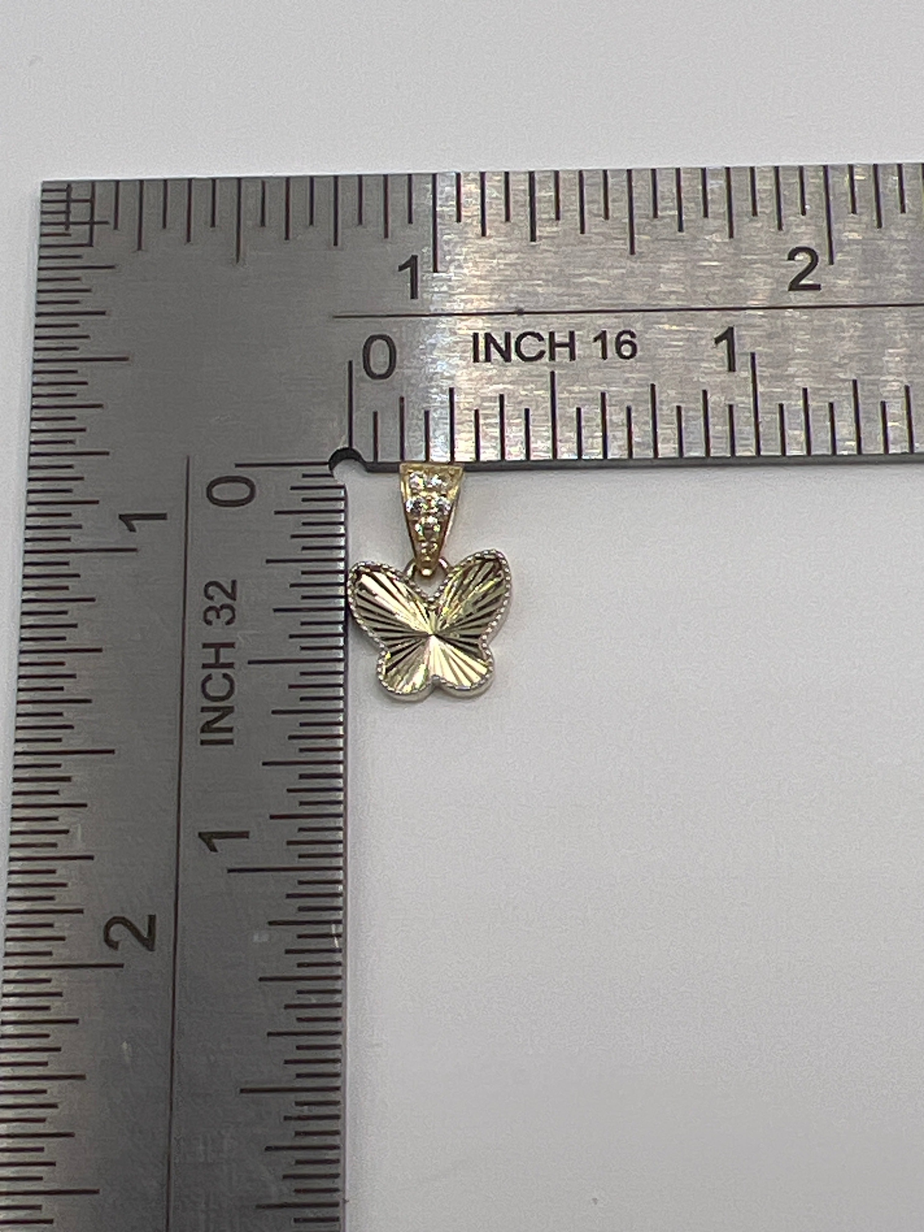 10K Yellow Gold Butterfly Pendant – Elegant Nature-Inspired Necklace Charm