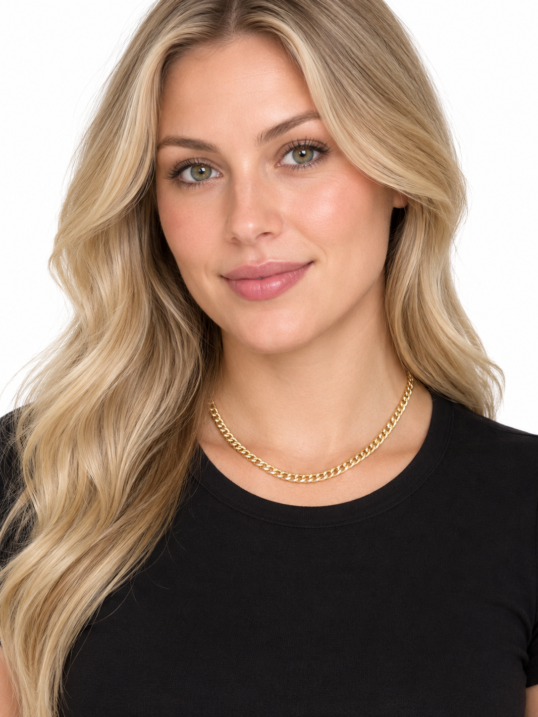 10K Yellow Gold Diamond-Cut Cuban Chain 16 Inches 3.5 mm