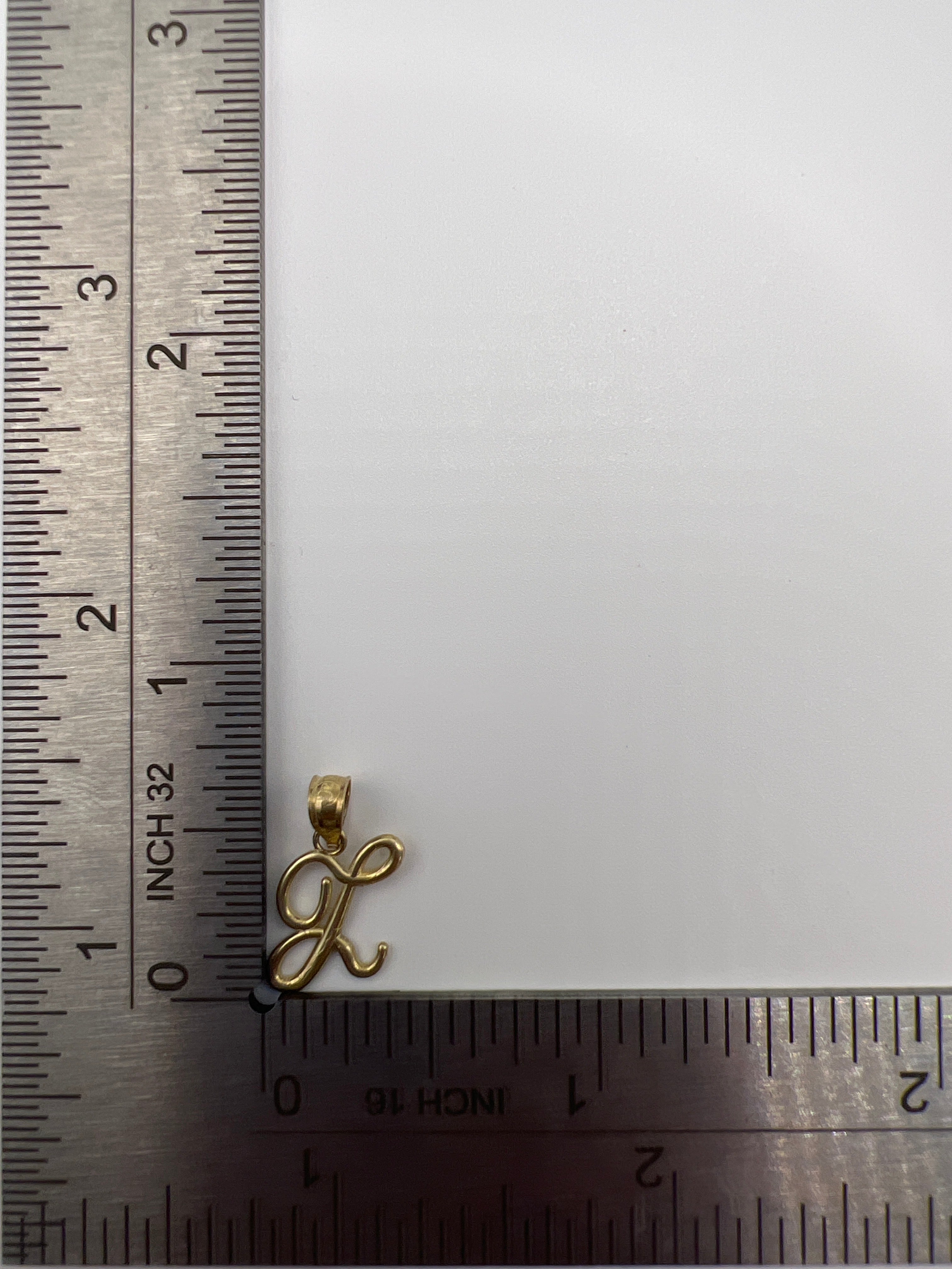 10K Yellow Gold Initial L Pendant – Personalized Letter Necklace Charm