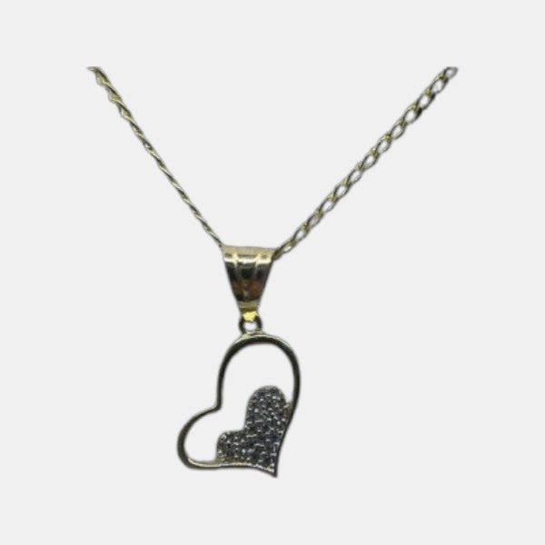 10K Yellow Gold Heart Pendant – Classic Romantic Gold Necklace Charm