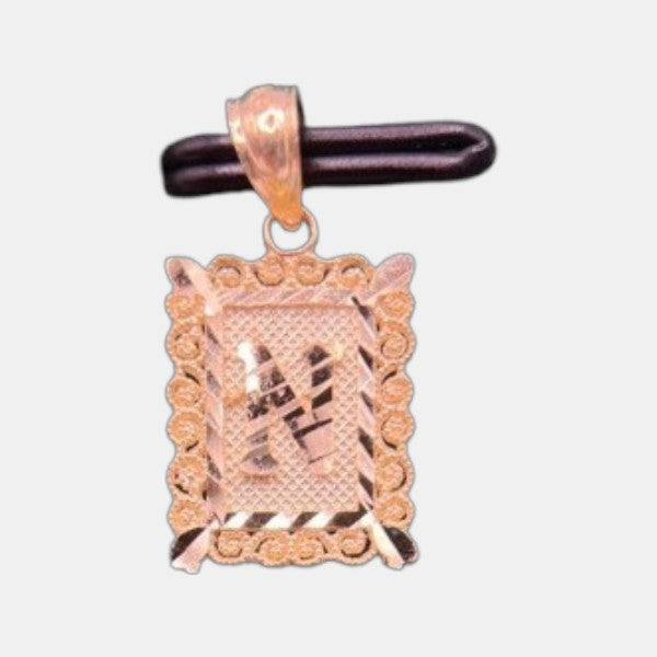 10K Yellow Gold Initial N Pendant – Personalized Letter Necklace Charm