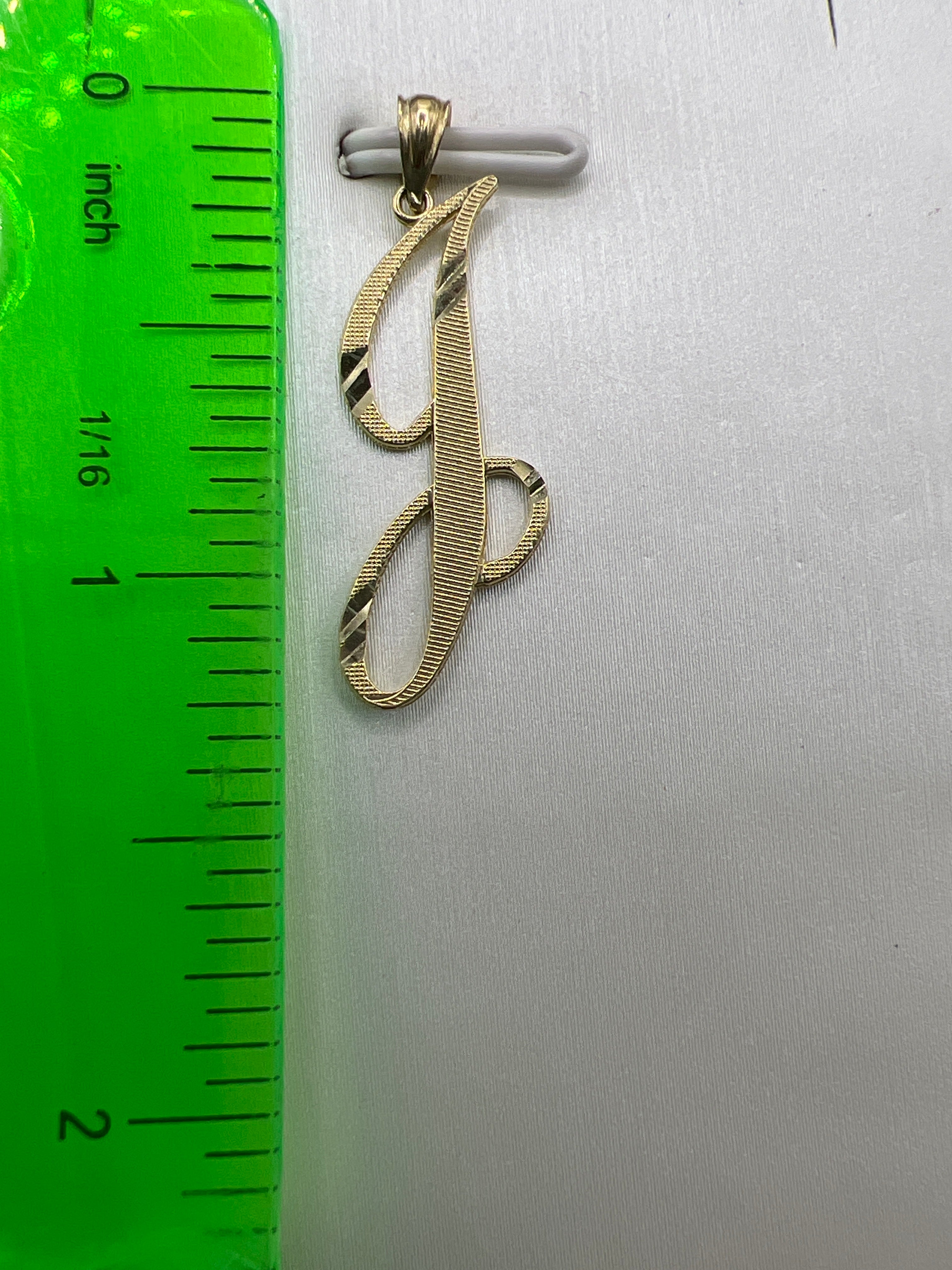 10K Yellow Gold Initial J Pendant – Personalized Letter Necklace Charm