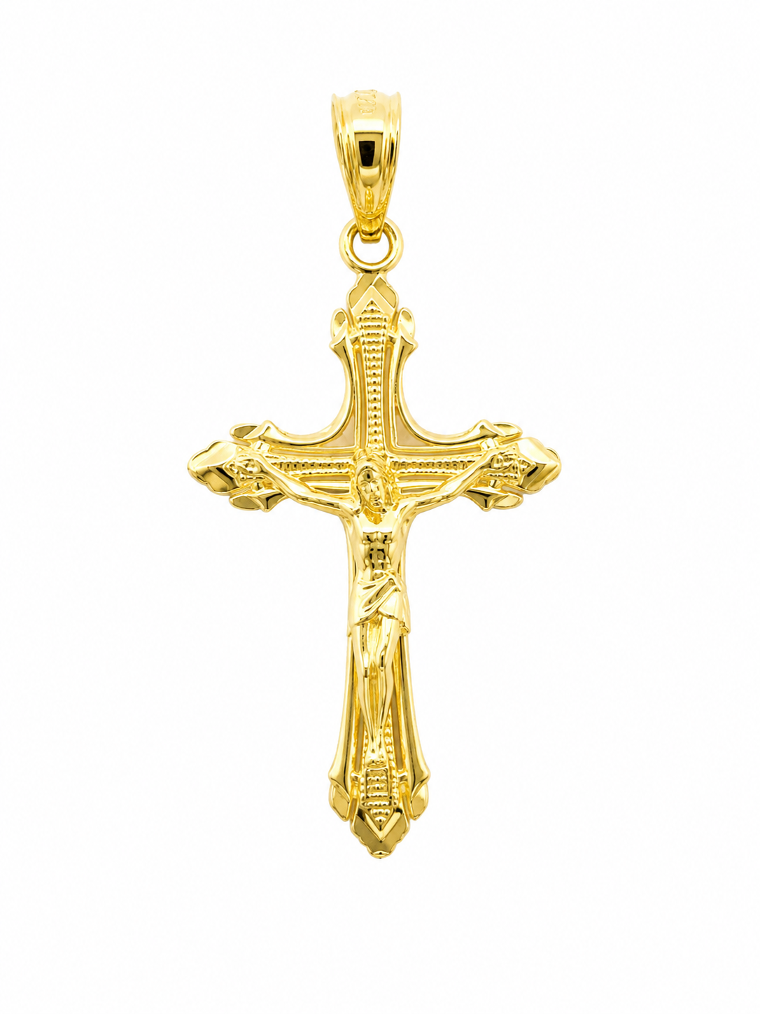 10K Yellow Gold Cross Pendant – Classic Faith Religious Necklace Charm
