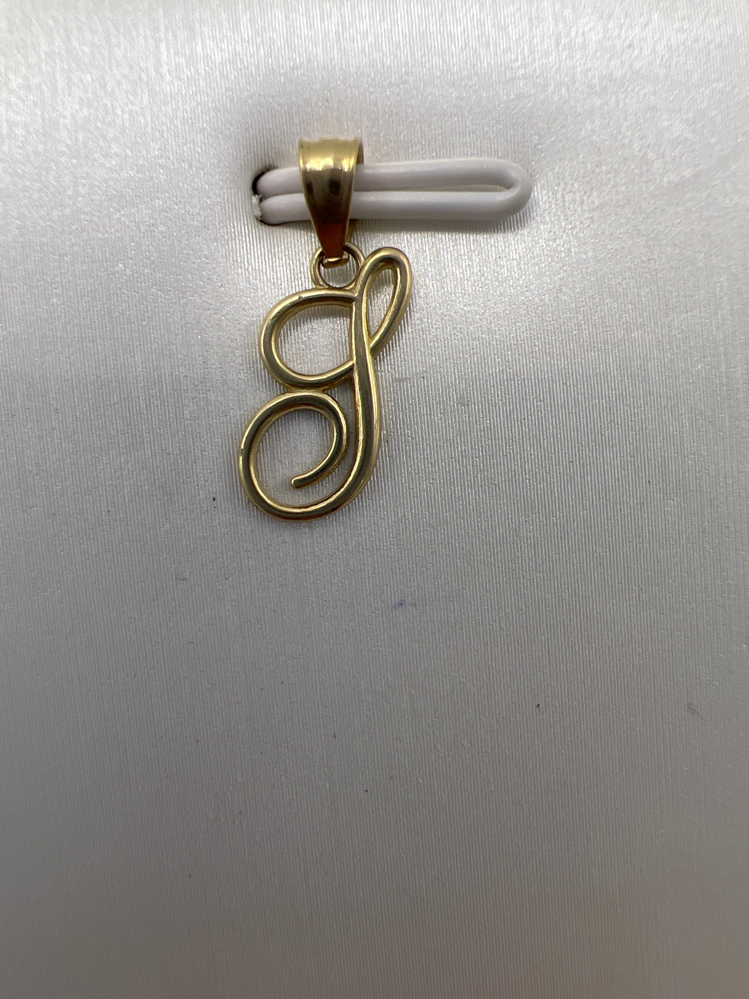 10K Yellow Gold Initial J Pendant – Personalized Letter Necklace Charm