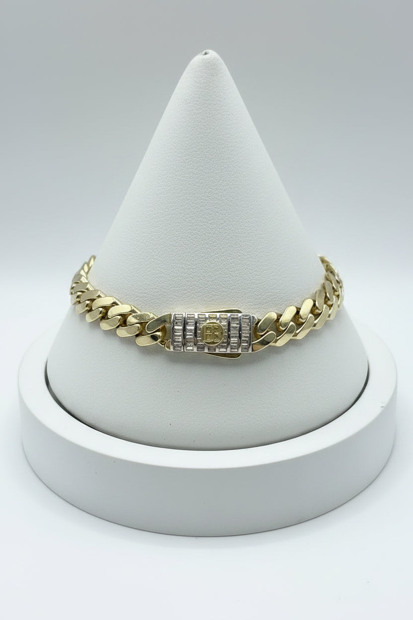 10K Yellow Gold Monaco/Italo bracelet 8” – 8mm Classic Twisted bracelet Jewelry