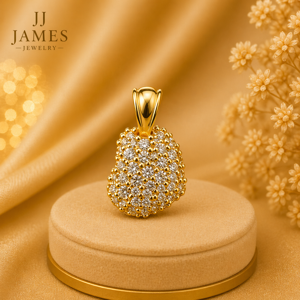 10K Yellow Gold Heart Pendant – Elegant Classic Love Necklace Charm