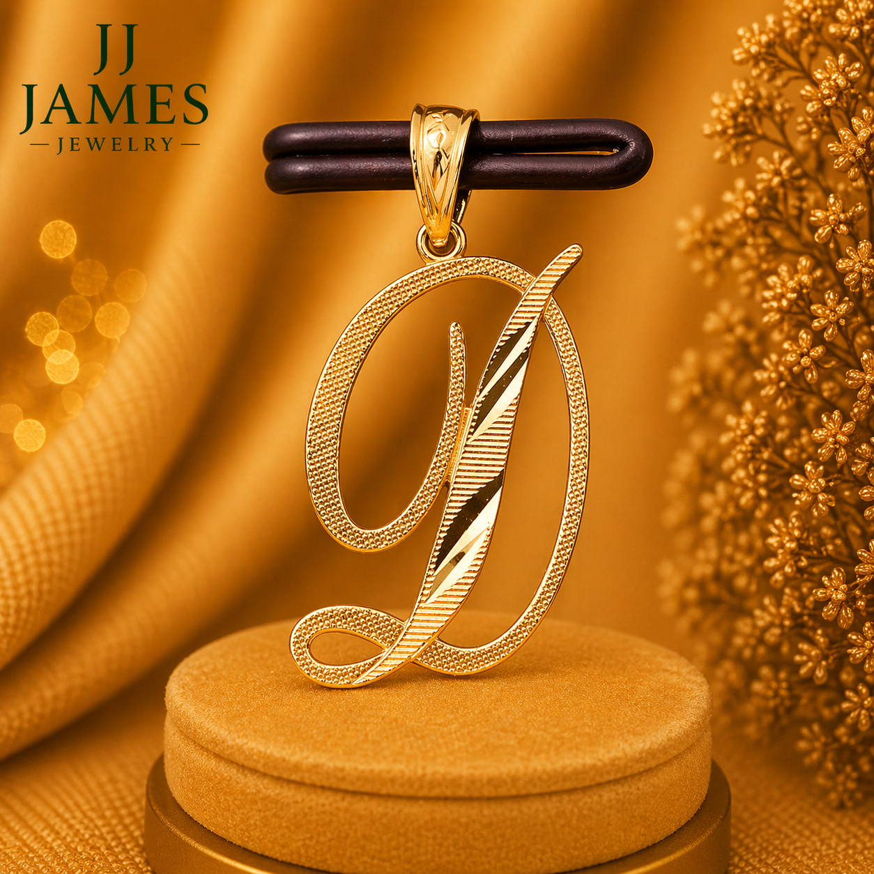 10K Yellow Gold Initial D Pendant – Personalized Letter Necklace Charm
