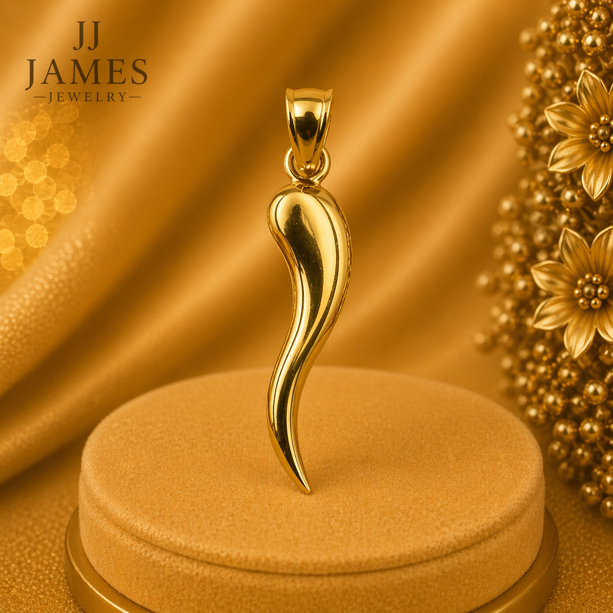 14K Yellow Gold Pendant – Elegant Classic Gold Necklace Charm