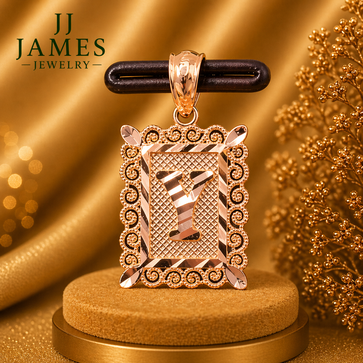10K Yellow Gold Initial Y Pendant – Personalized Letter Necklace Charm