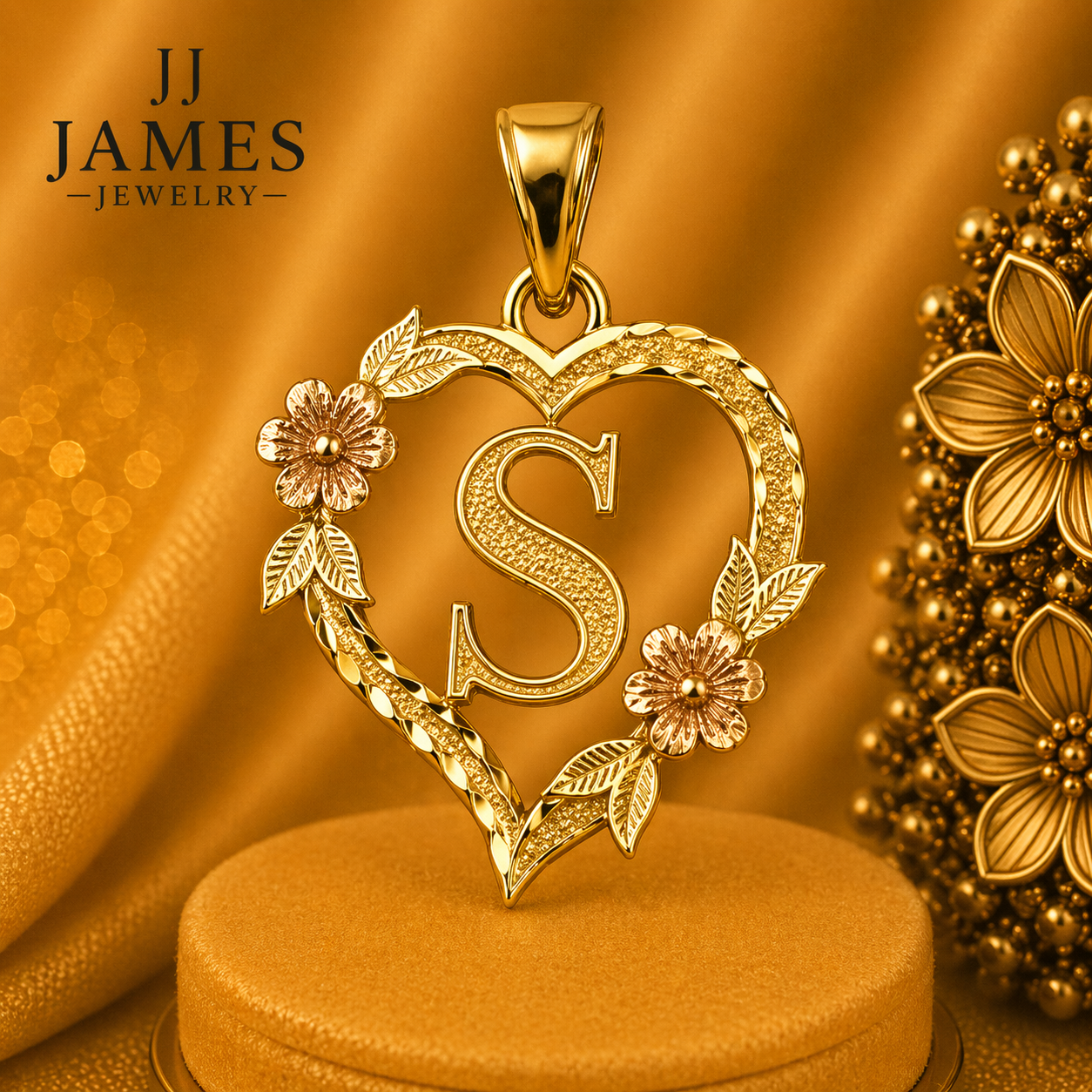 14K Yellow Gold Letter Charms – Personalized Alphabet Gold Pendant Charms