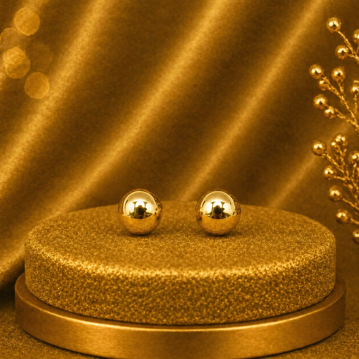14K Yellow Gold Earrings – Classic Elegant Gold Jewelry