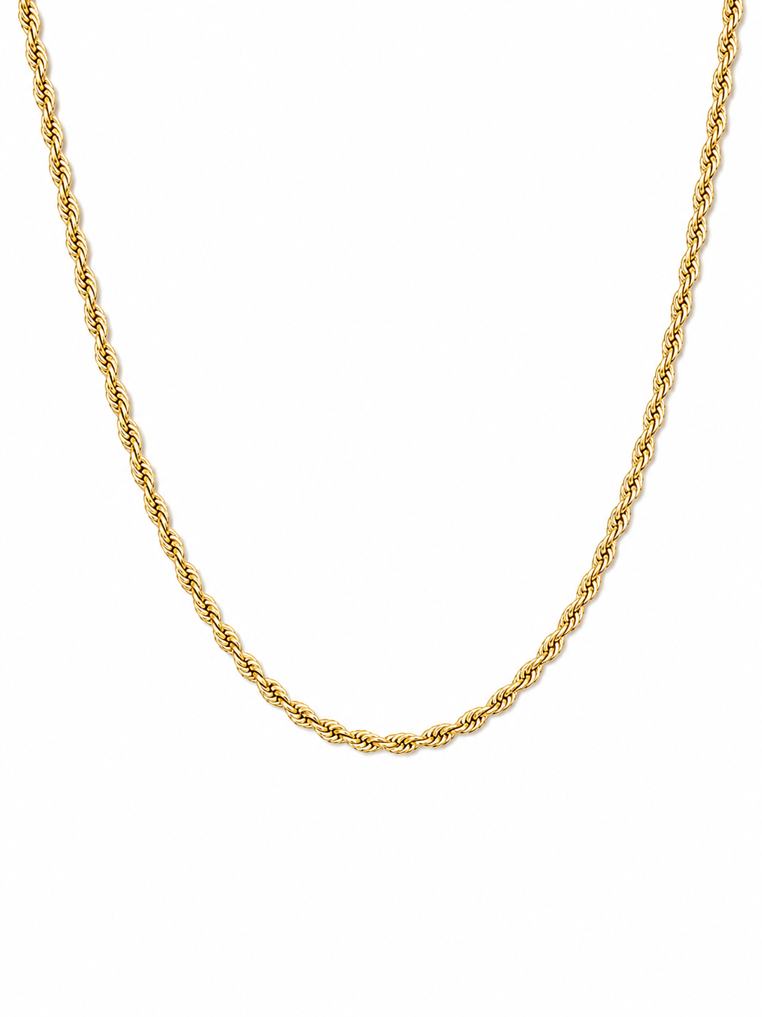 10K Yellow Gold Hollow Rope Chain – 3mm “18”