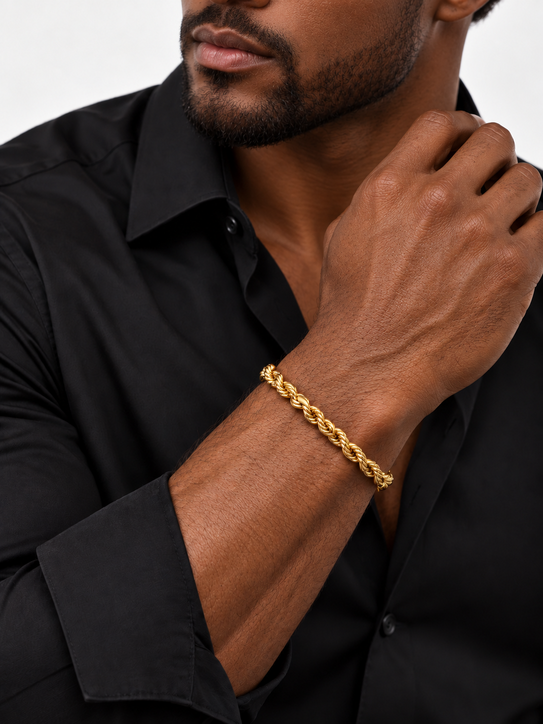 10K Yellow Gold Rope Bracelet, 5mm – Size “8” Hollow