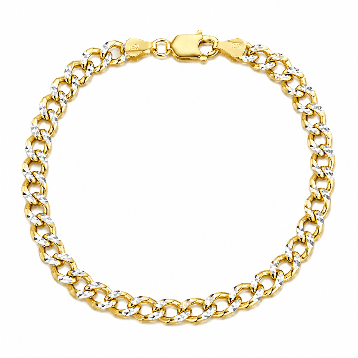 10K Yellow Gold Diamond-Cut Cuban Link Bracelet – 5mm – 8 Inch