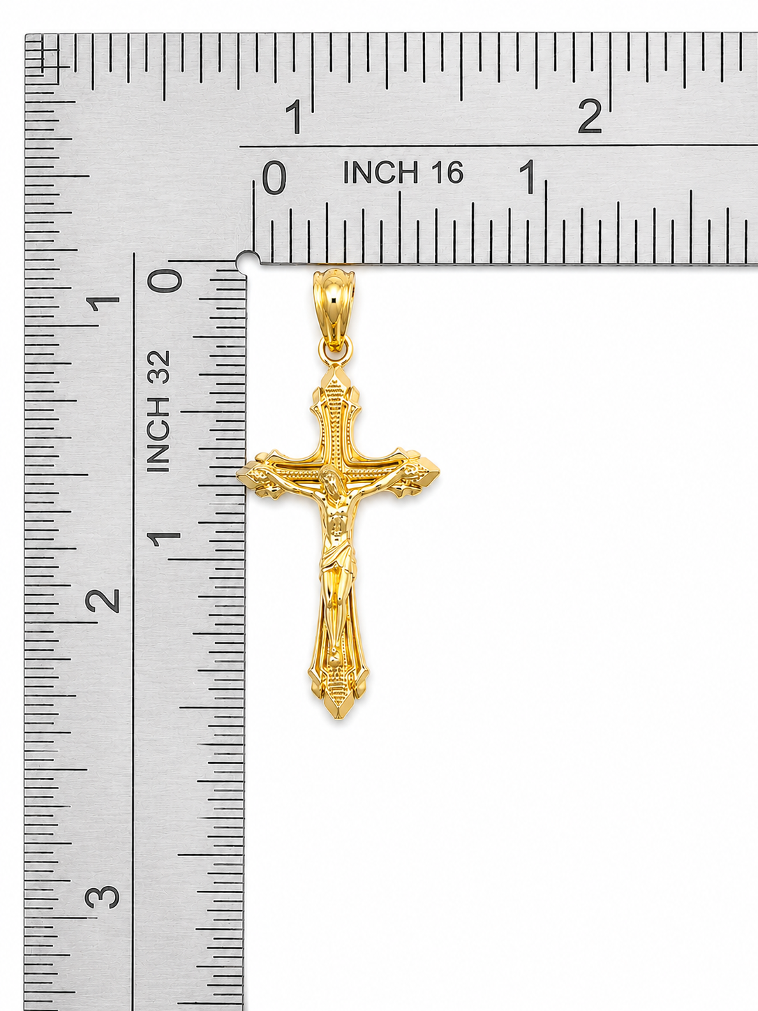10K Yellow Gold Cross Pendant – Classic Faith Religious Necklace Charm