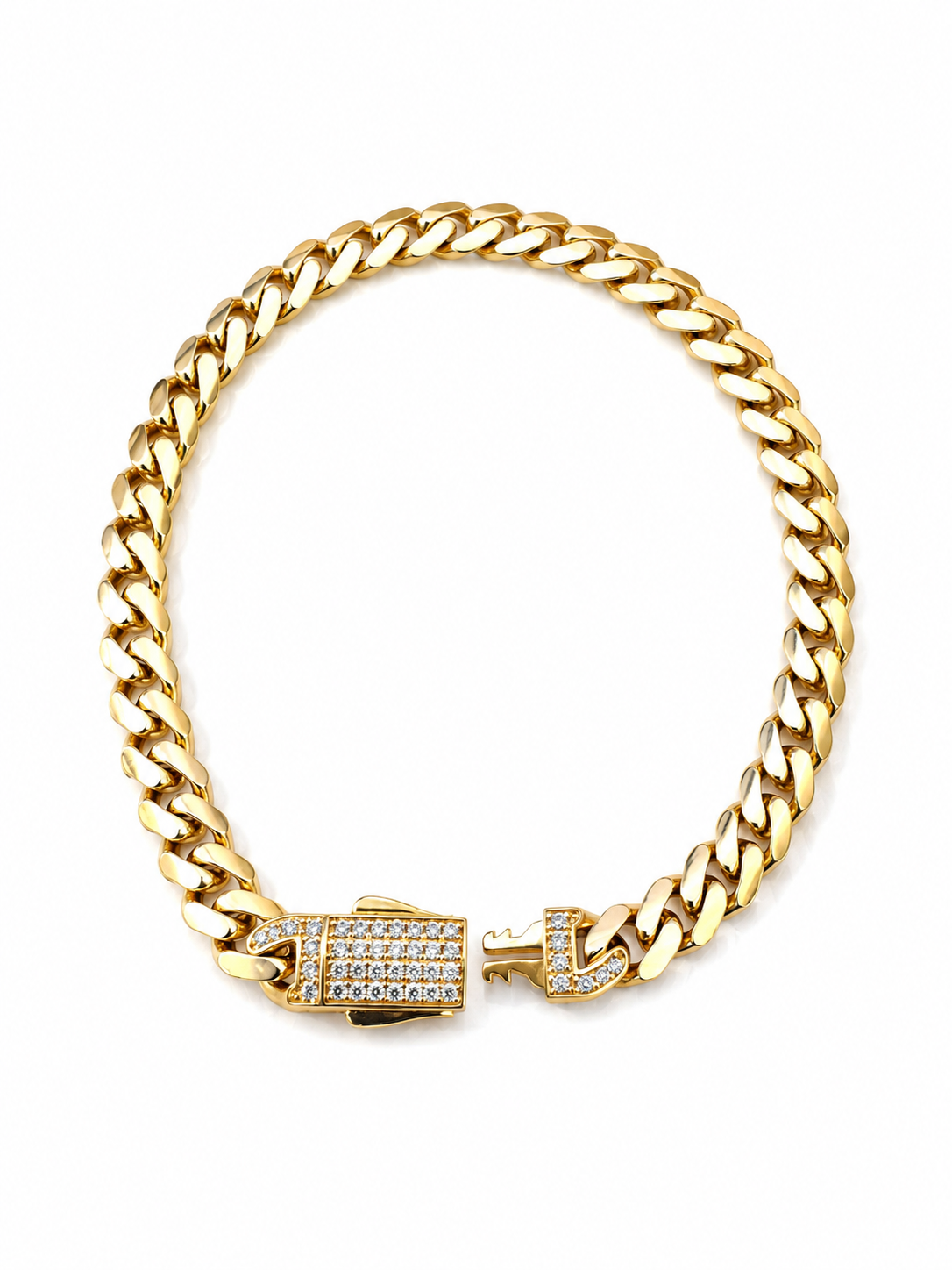 10K Yellow Gold Monaco Italiano Bracelet 5mm “7.5”