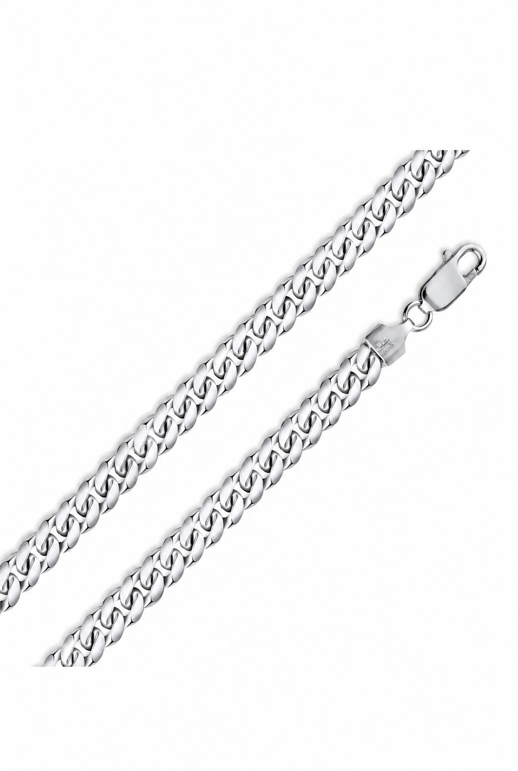 925 Sterling Silver Miami Cuban Link Chain – 3mm 16 Inch Classic Cuban Necklace