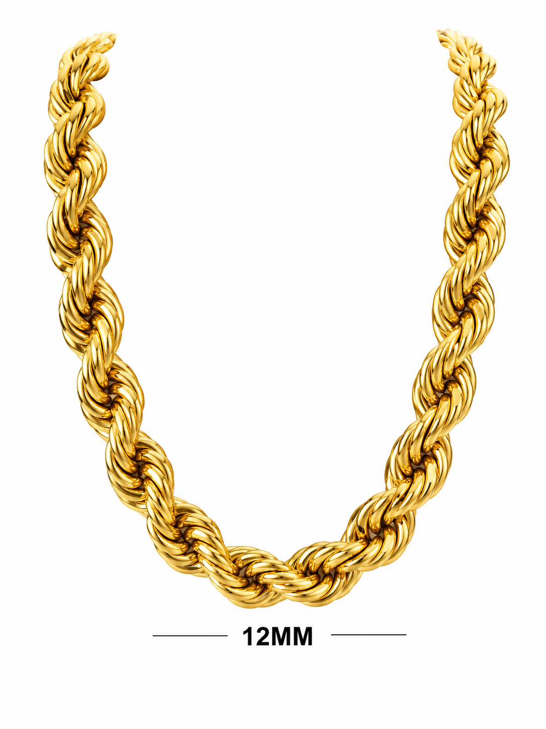 10K Yellow Gold Rope Chain 12MM size “26”