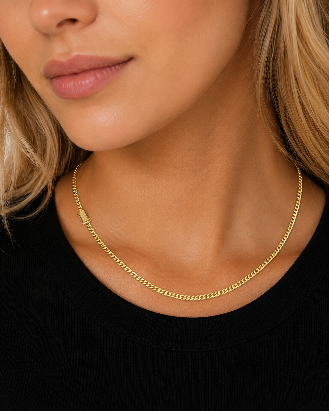 10K Yellow Gold Solid Miami Cuban Link Chain – 3mm, 16 Inch