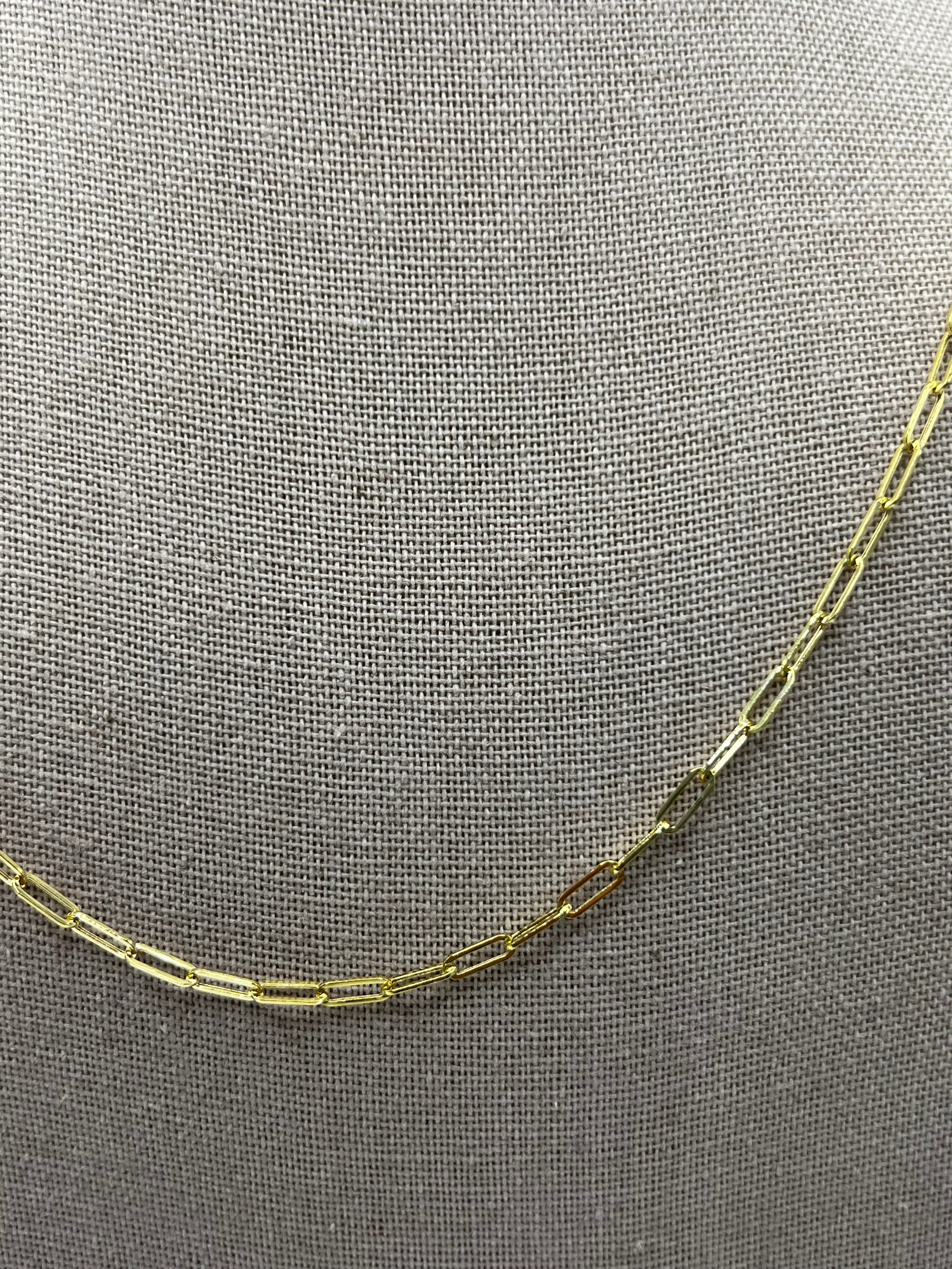 10K Yellow Gold Paperclip Chain 20” – 2.5mm Classic Link Necklace Jewelry