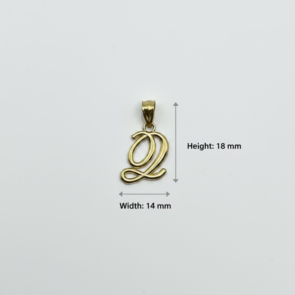 10K Yellow Gold Initial D Pendant – Personalized Letter Necklace Charm