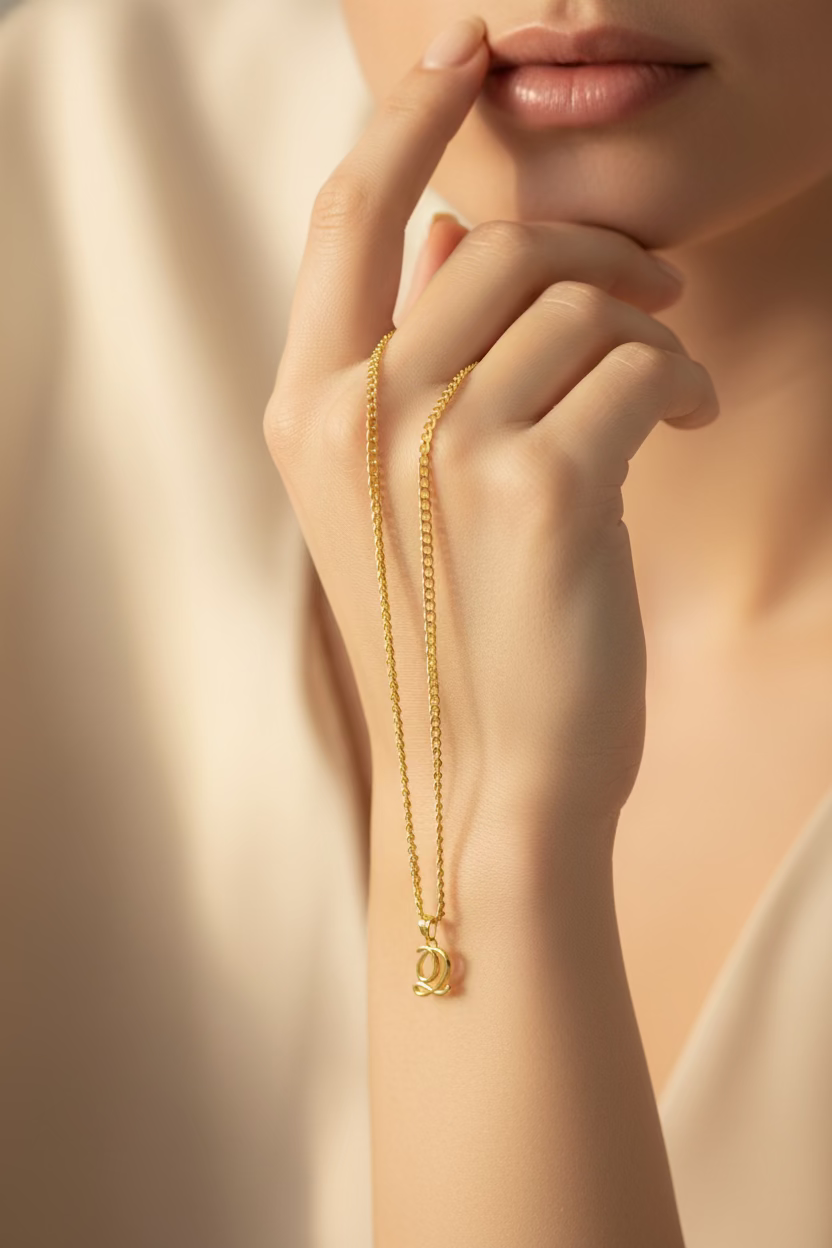 10K Yellow Gold Initial D Pendant – Personalized Letter Necklace Charm