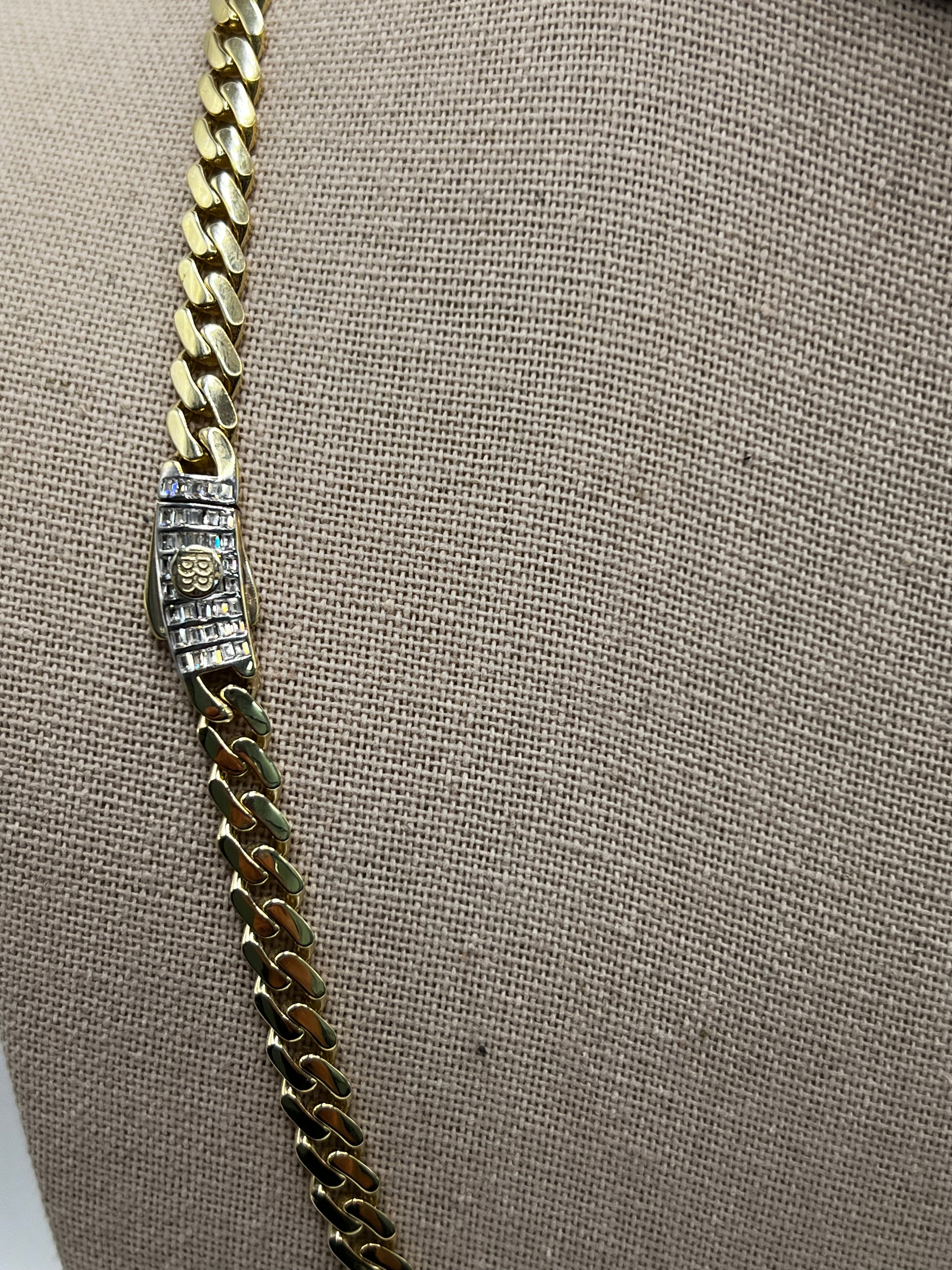 10K Yellow Gold Monaco/Italo Chain 22” – 6mm Classic Twisted Necklace Jewelry