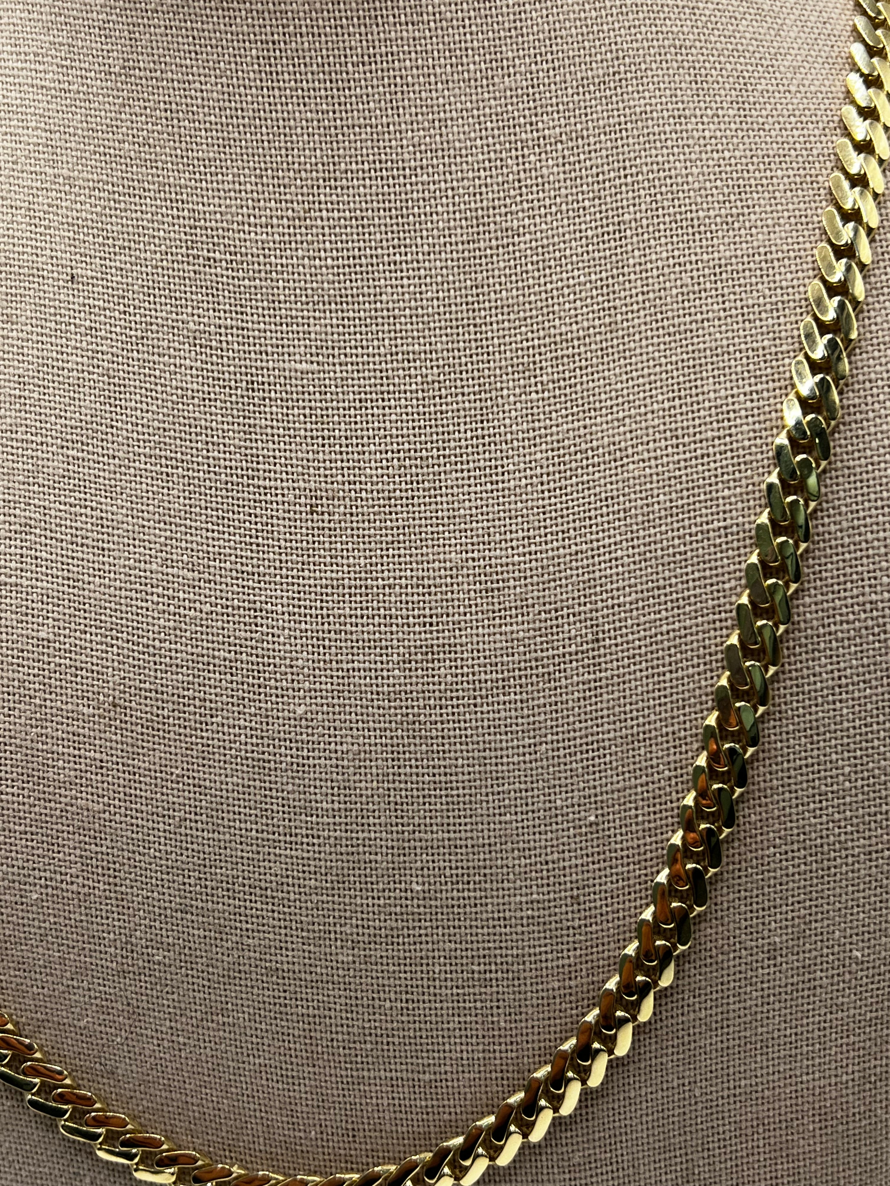 10K Yellow Gold Monaco/Italo Chain 22” – 6mm Classic Twisted Necklace Jewelry