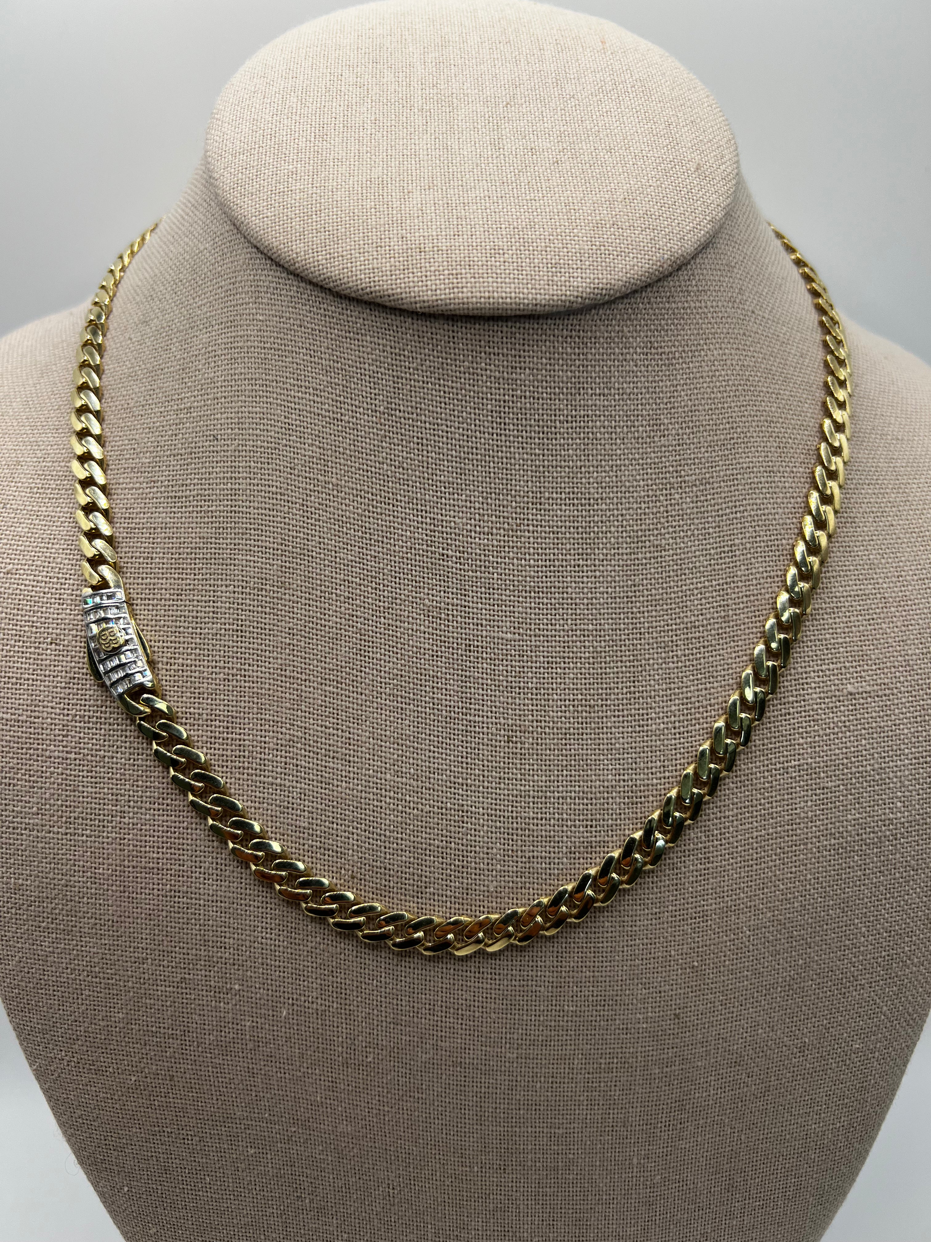 10K Yellow Gold Monaco/Italo Chain 18” – 6mm Classic Twisted Necklace Jewelry