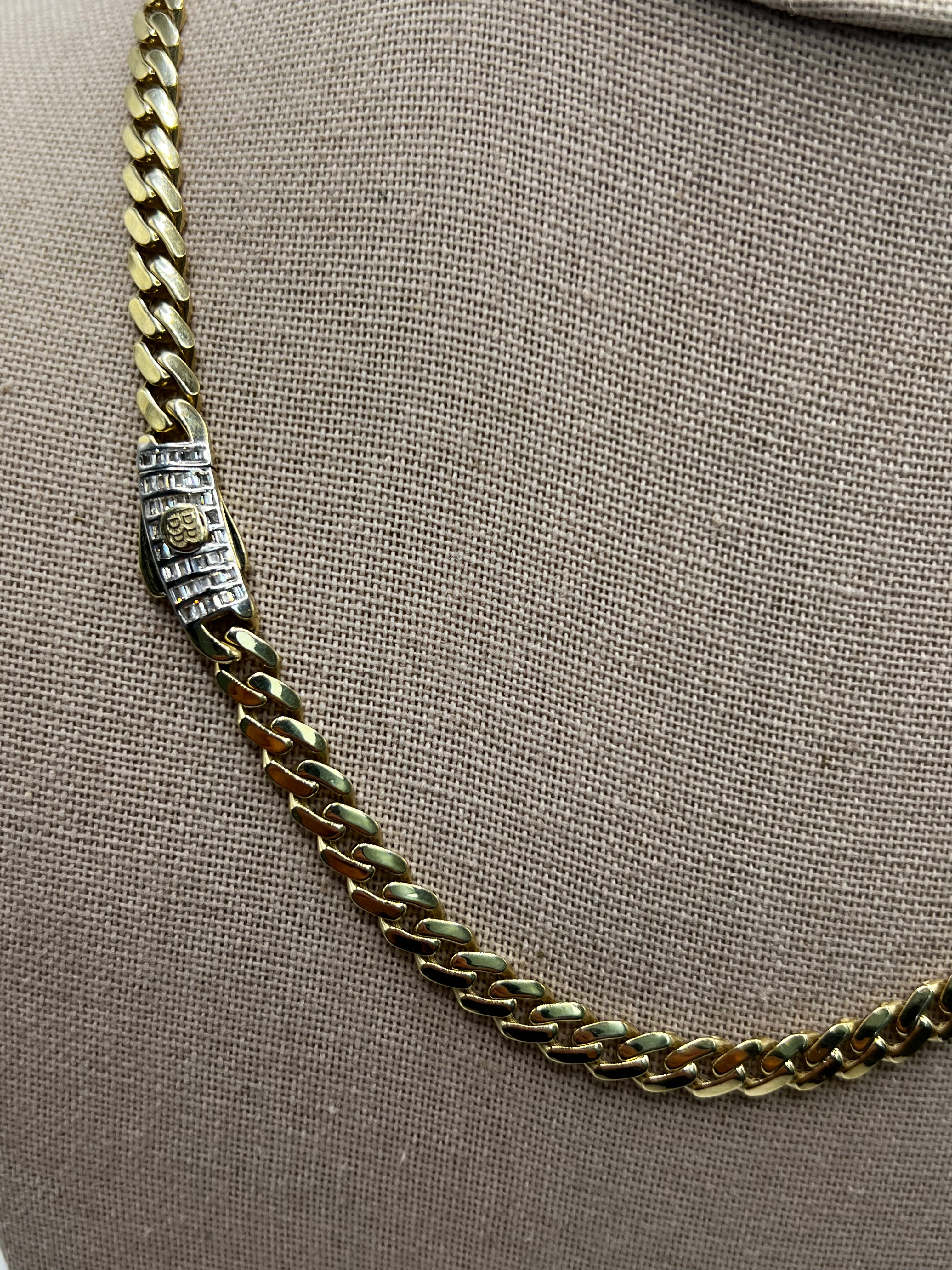10K Yellow Gold Monaco/Italo Chain 18” – 6mm Classic Twisted Necklace Jewelry