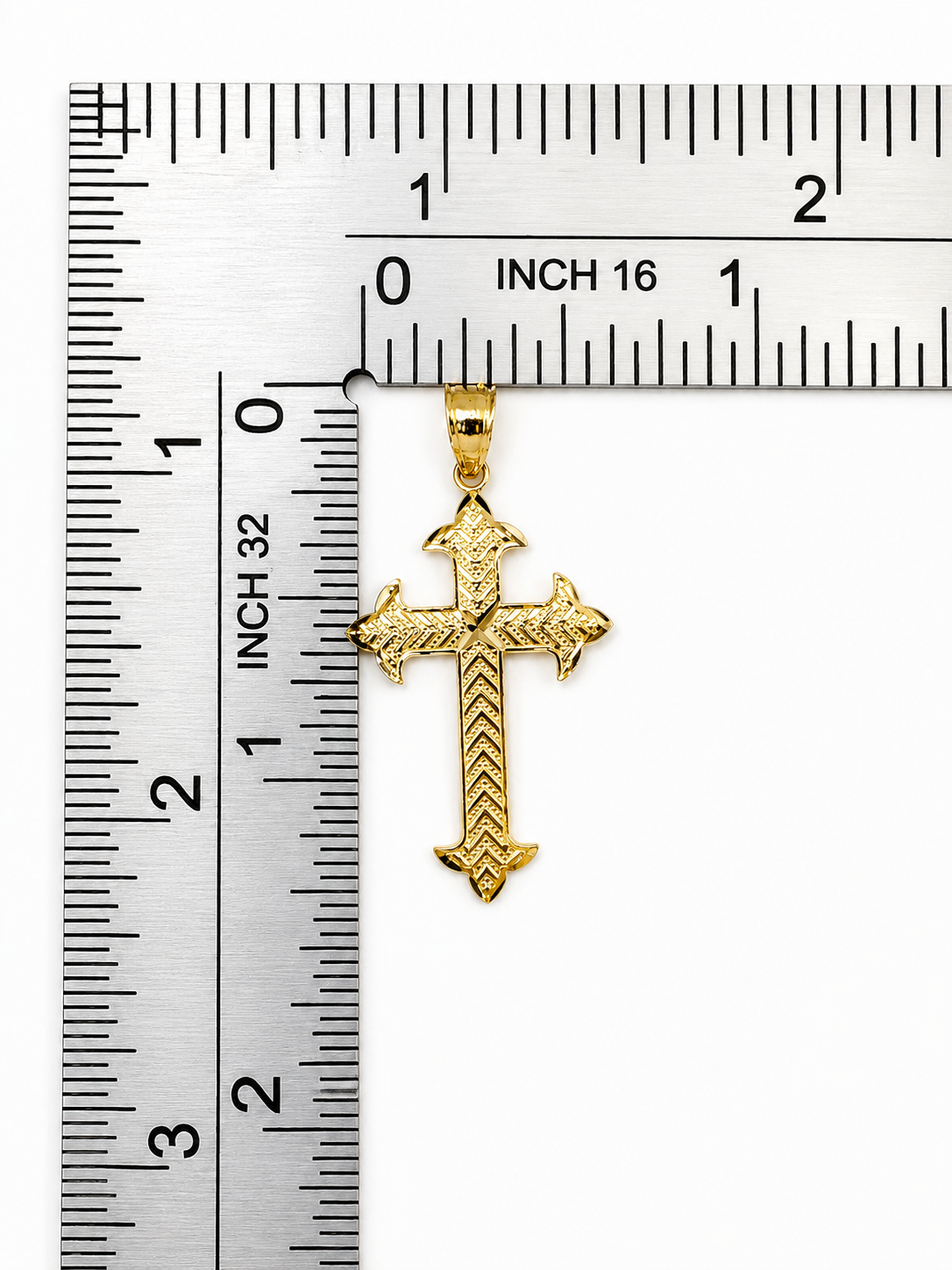 10K Yellow Gold Cross Pendant – Classic Faith Religious Necklace Charm