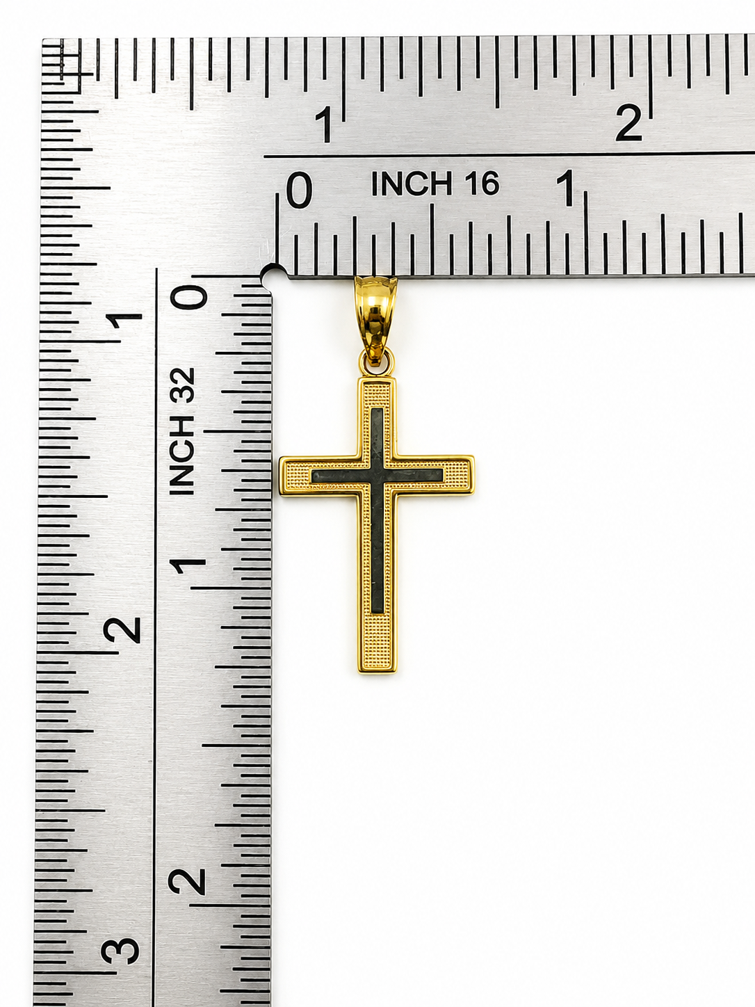 10K Yellow Gold Cross Pendant – Classic Faith Religious Necklace Charm
