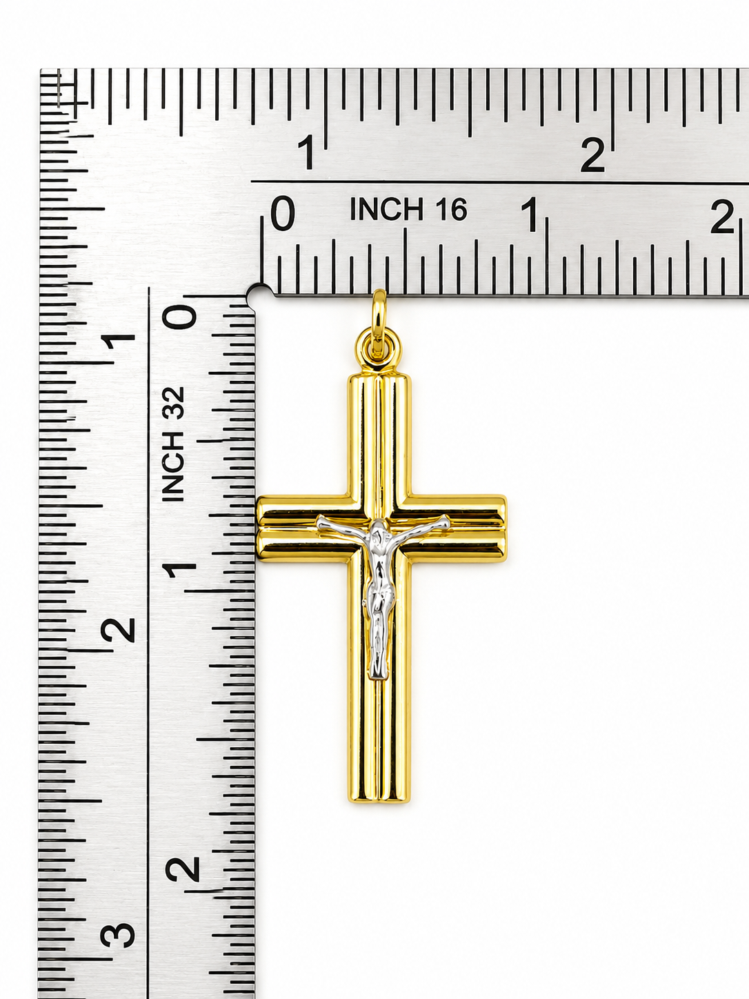 10K Yellow Gold Cross Pendant – Classic Faith Religious Necklace Charm