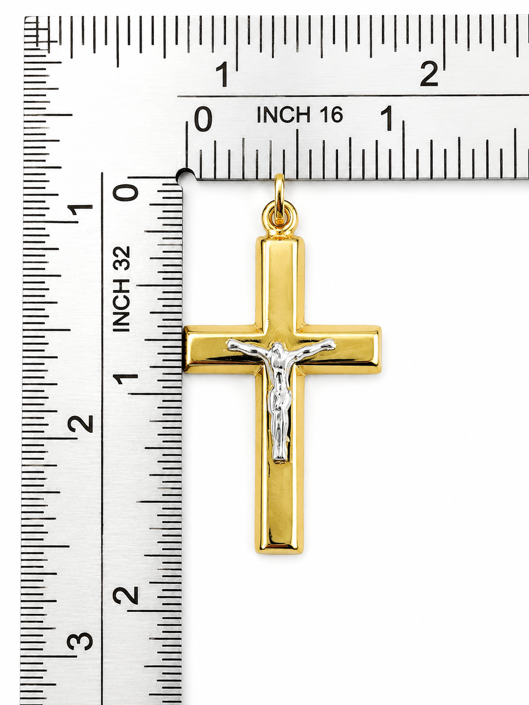 10K Yellow Gold Cross Pendant – Classic Faith Religious Necklace Charm