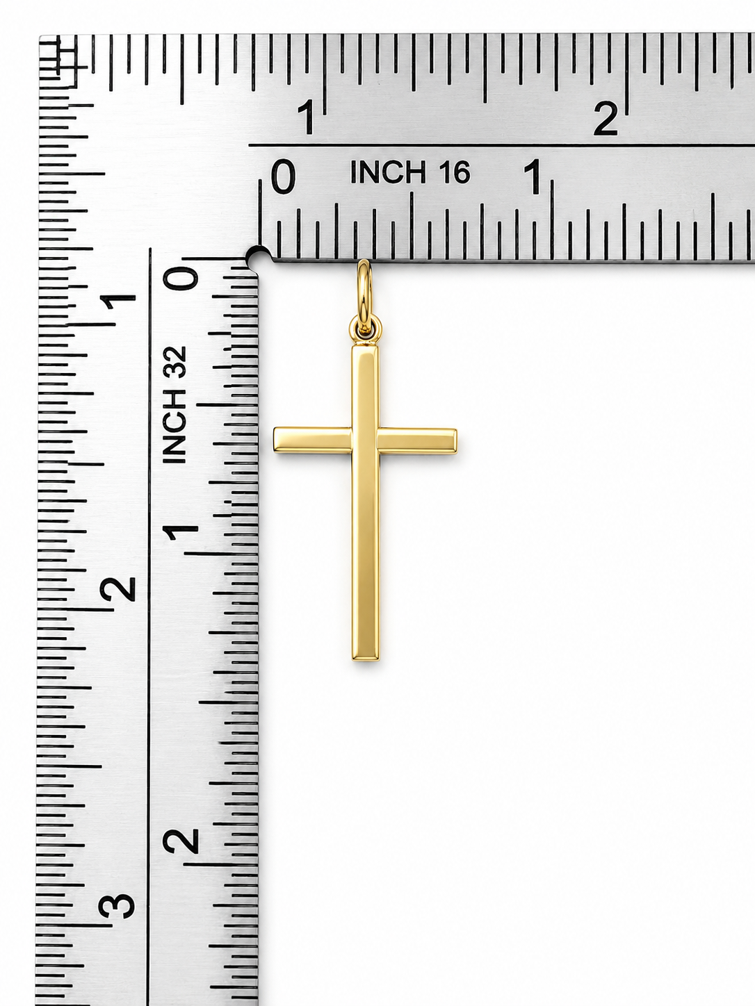 10K Yellow Gold Cross Pendant – Classic Faith Religious Necklace Charm