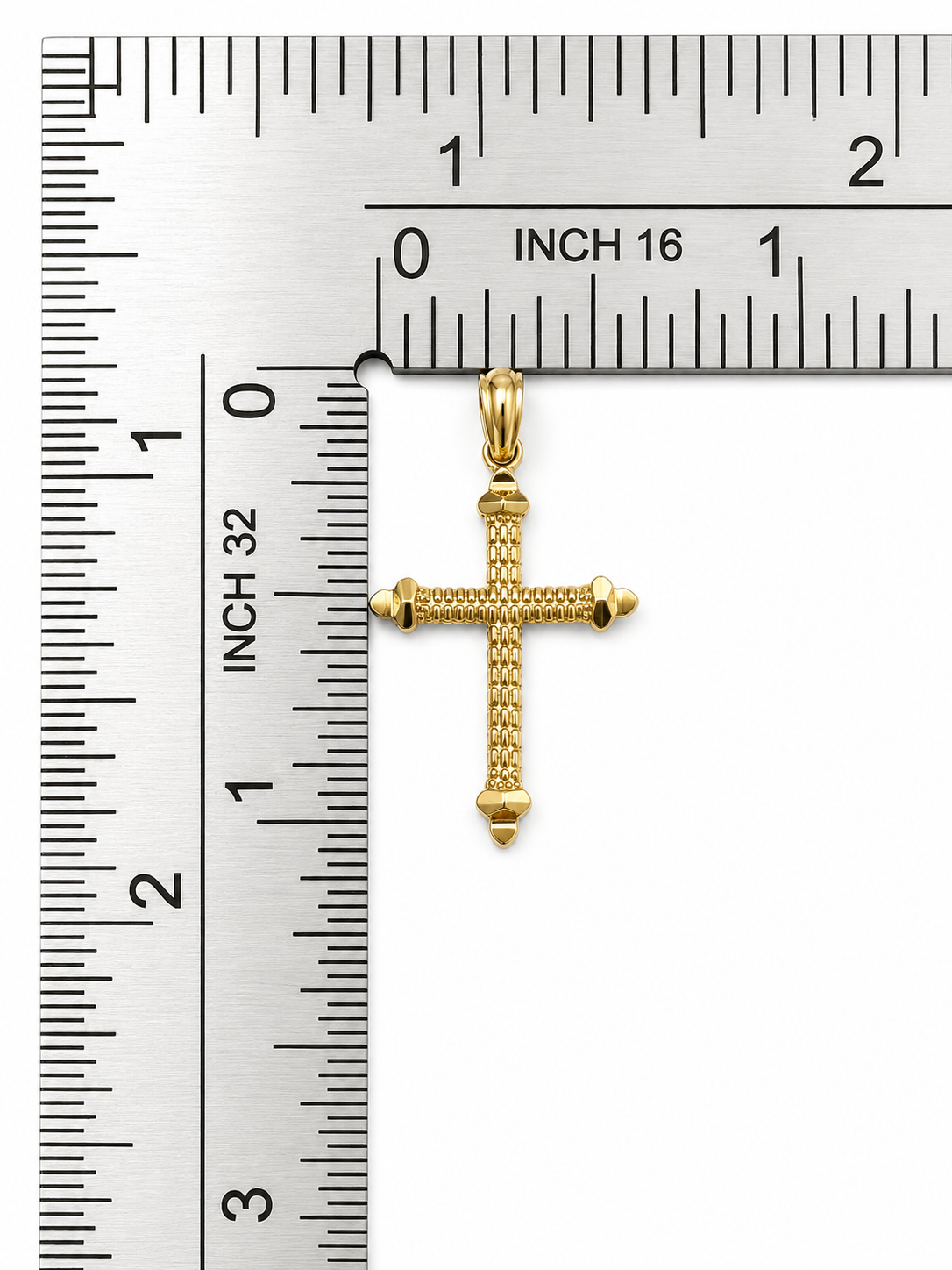 10K Yellow Gold Cross Pendant – Classic Faith Religious Necklace Charm