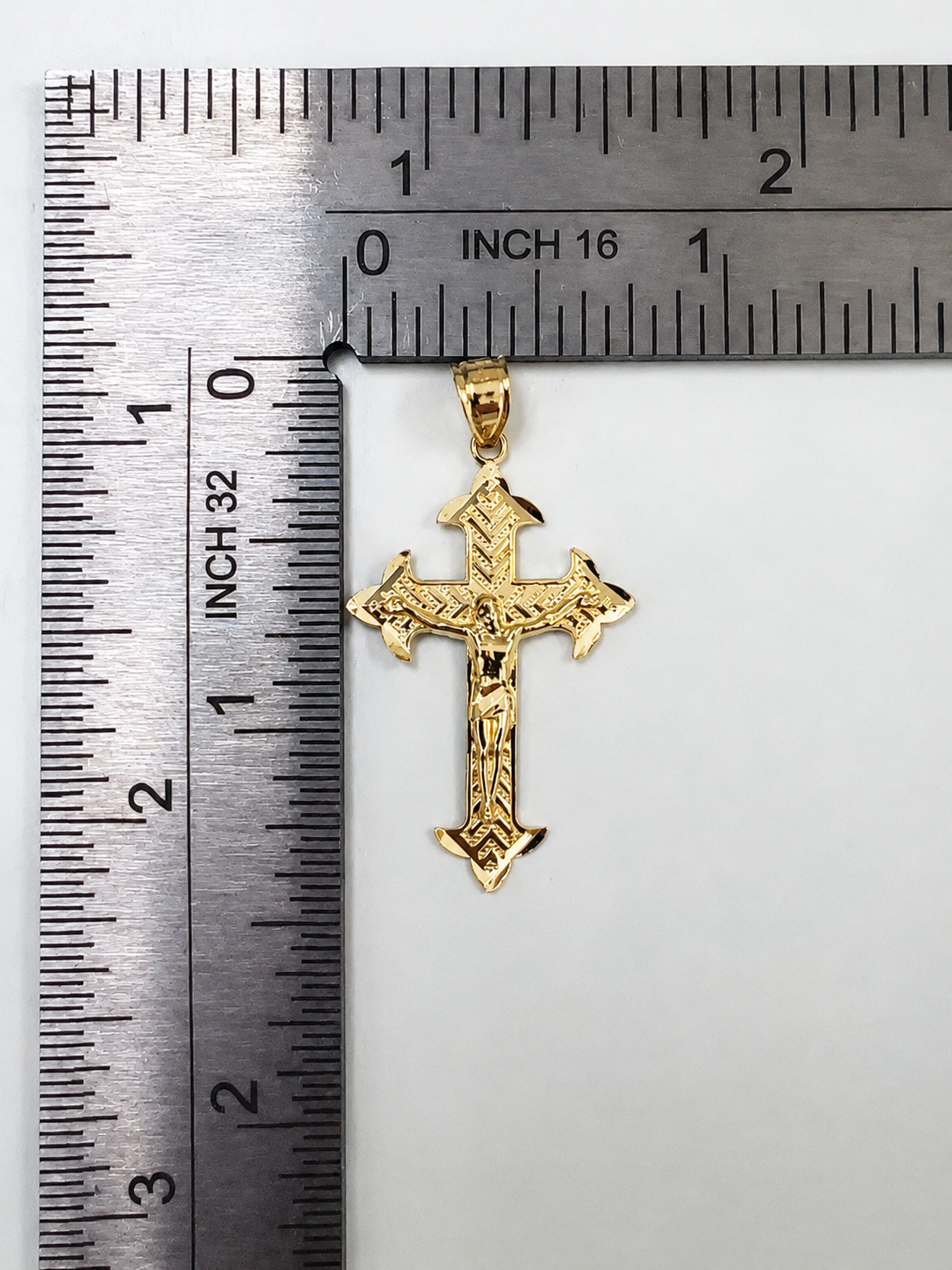 10K Yellow Gold Cross Pendant – Classic Faith Religious Necklace Charm