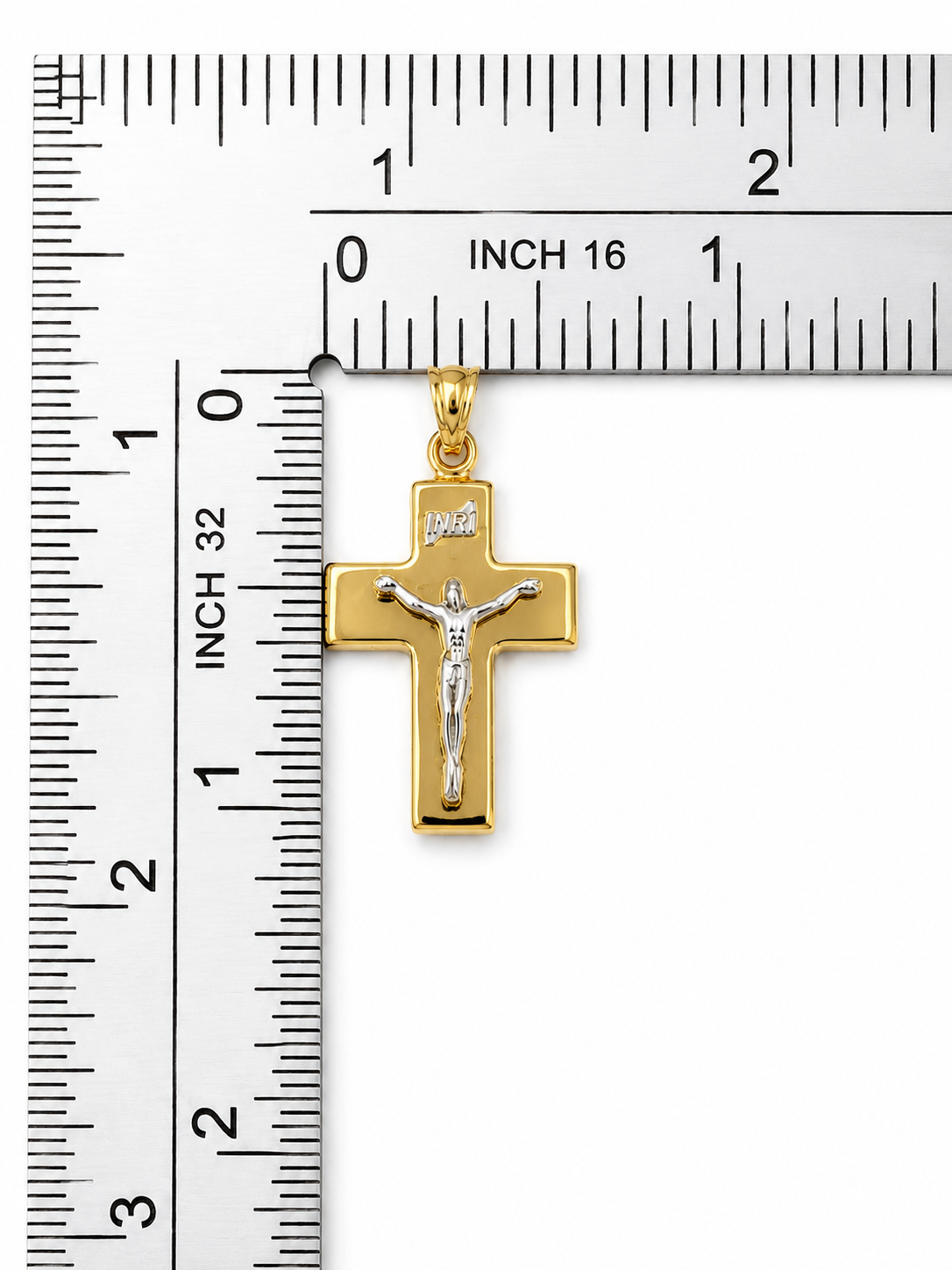10K Yellow Gold Cross Pendant – Classic Faith Religious Necklace Charm