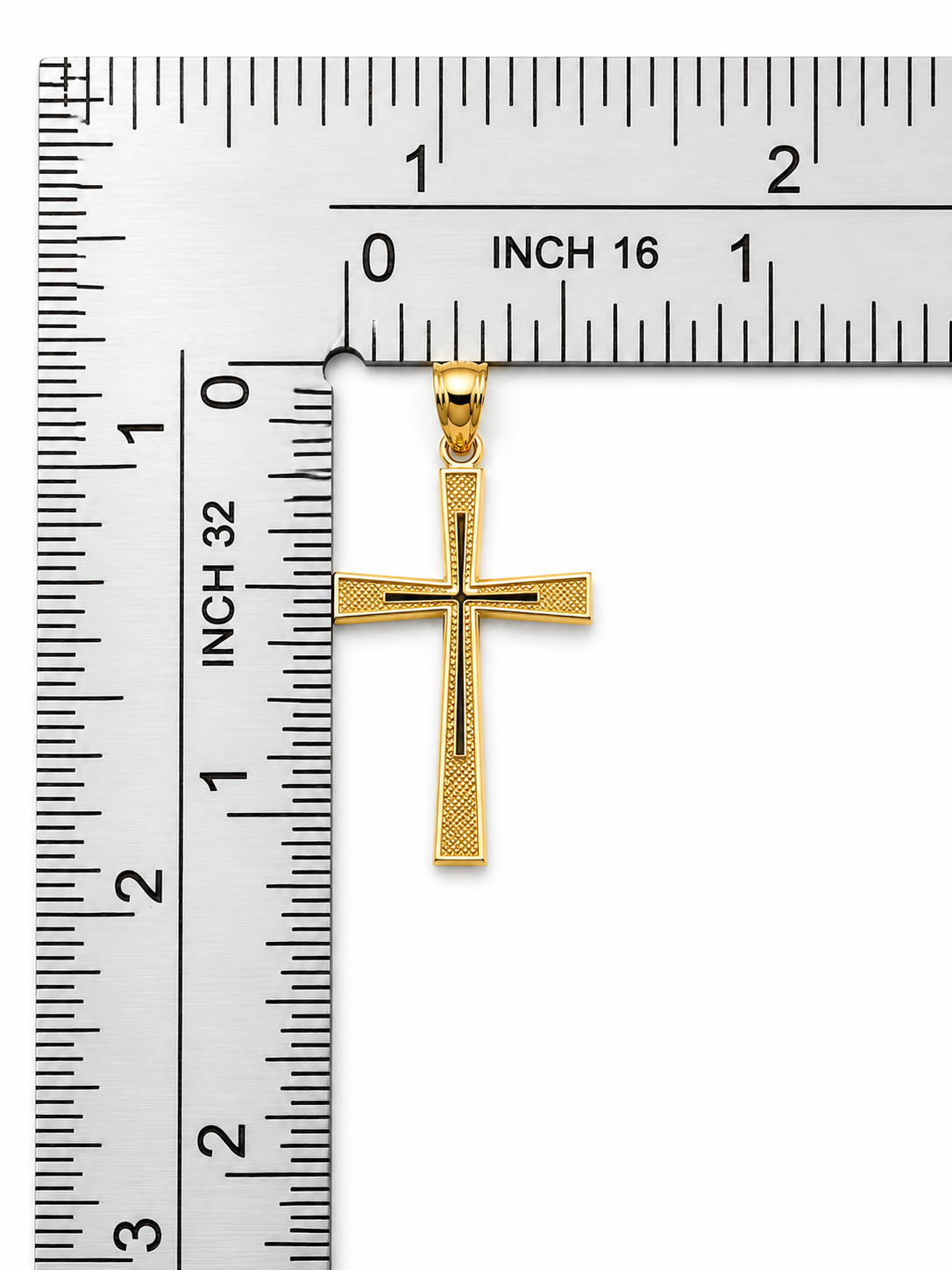 10K Yellow Gold Cross Pendant – Classic Faith Religious Necklace Charm