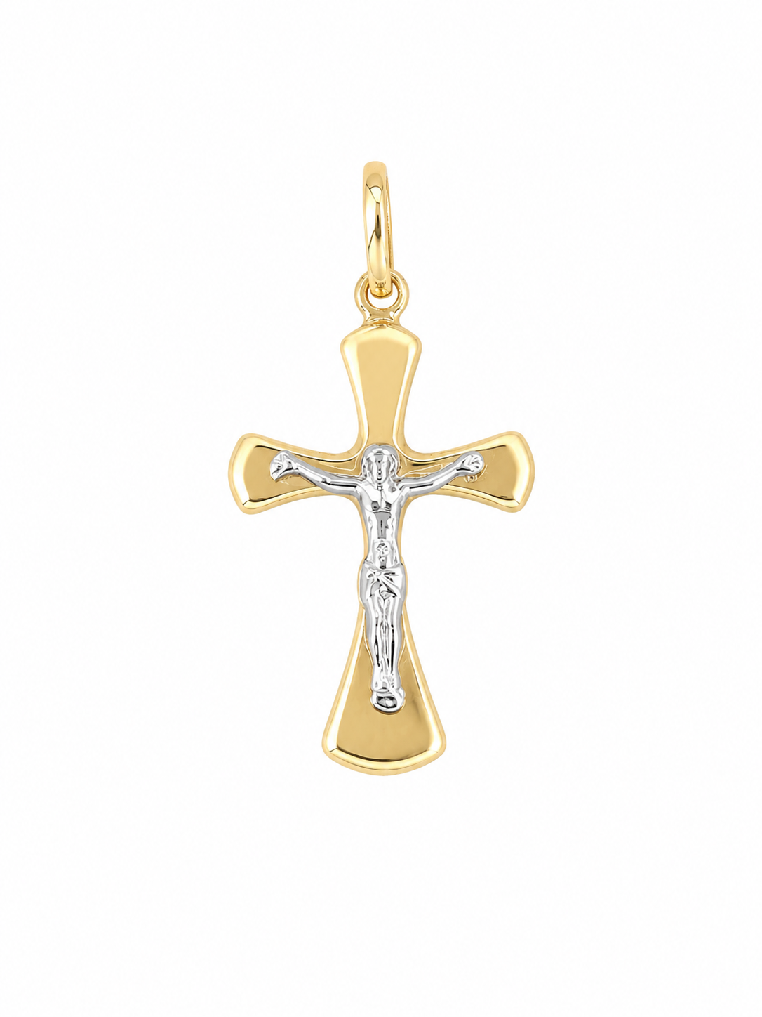 10K Yellow Gold Cross Pendant – Classic Faith Religious Necklace Charm