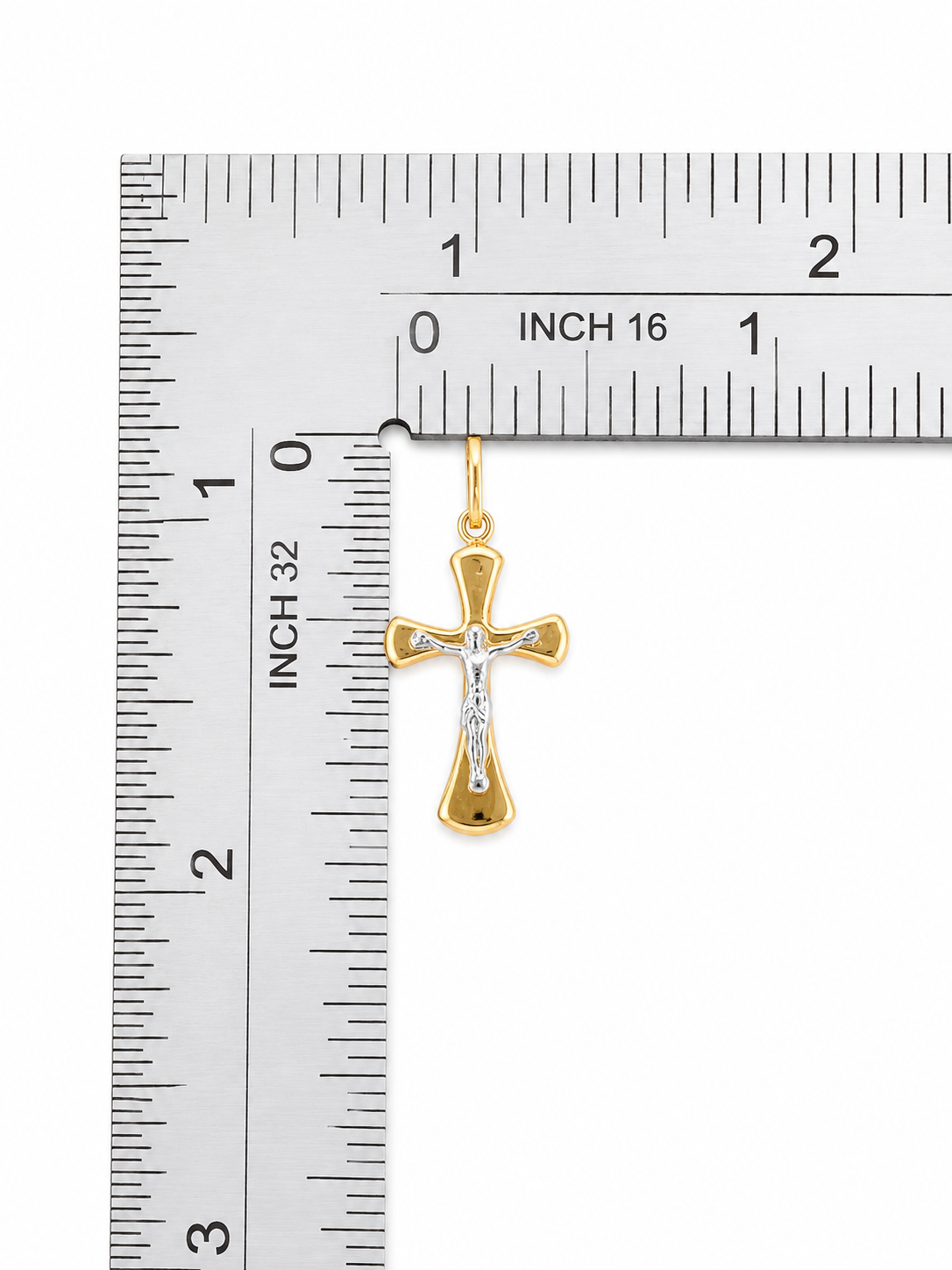 10K Yellow Gold Cross Pendant – Classic Faith Religious Necklace Charm