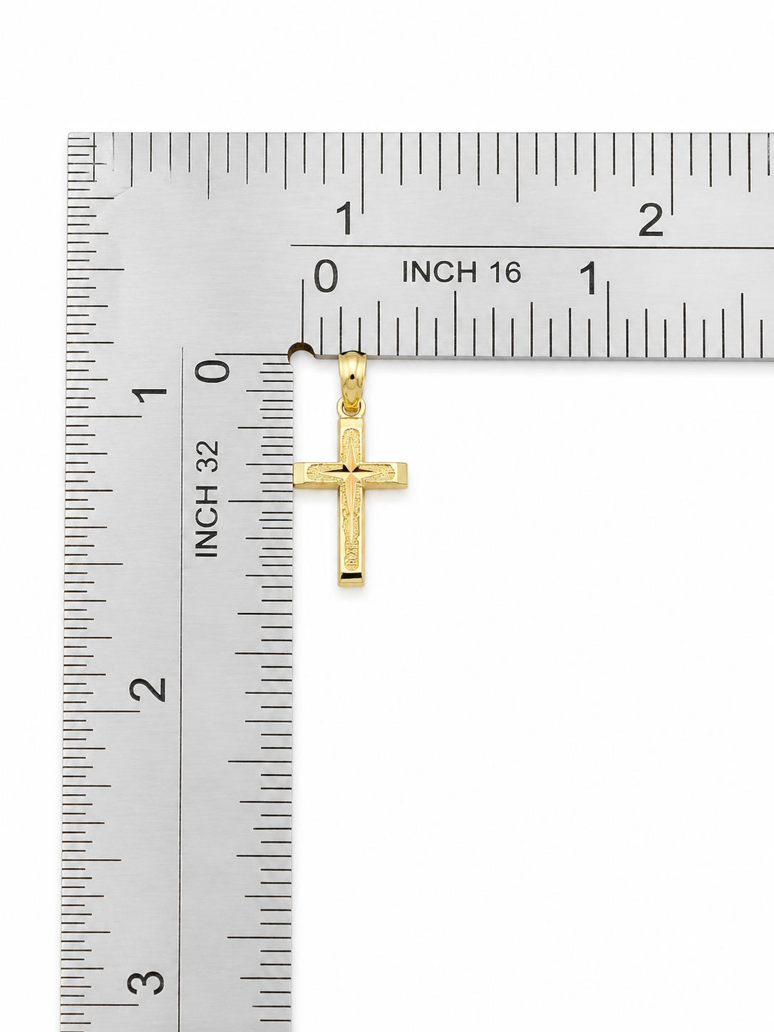 10K Yellow Gold Cross Pendant – Classic Faith Religious Necklace Charm