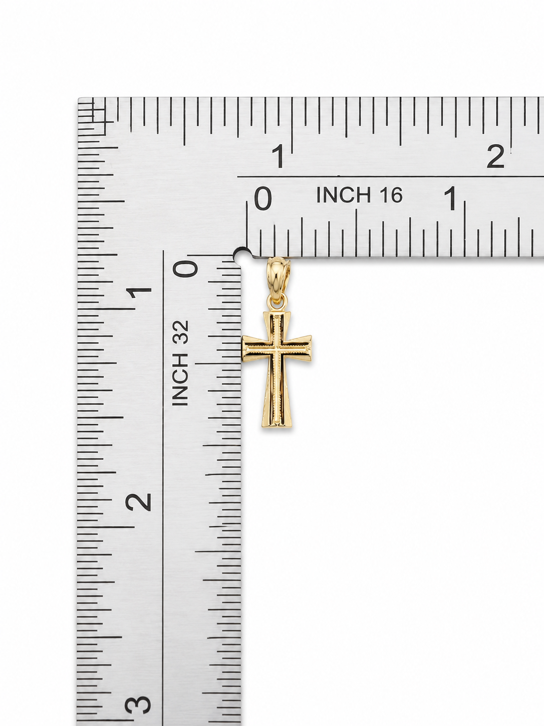 10K Yellow Gold Cross Pendant – Classic Faith Religious Necklace Charm