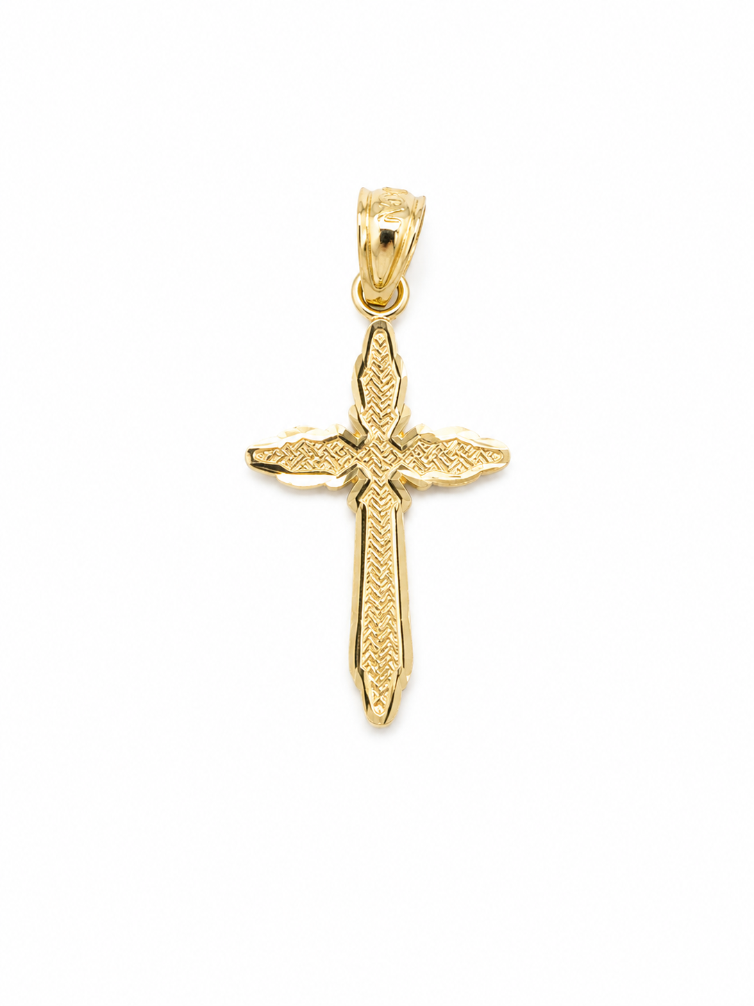 10K Yellow Gold Cross Pendant – Classic Faith Religious Necklace Charm