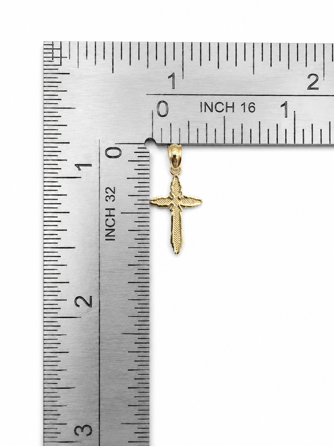 10K Yellow Gold Cross Pendant – Classic Faith Religious Necklace Charm
