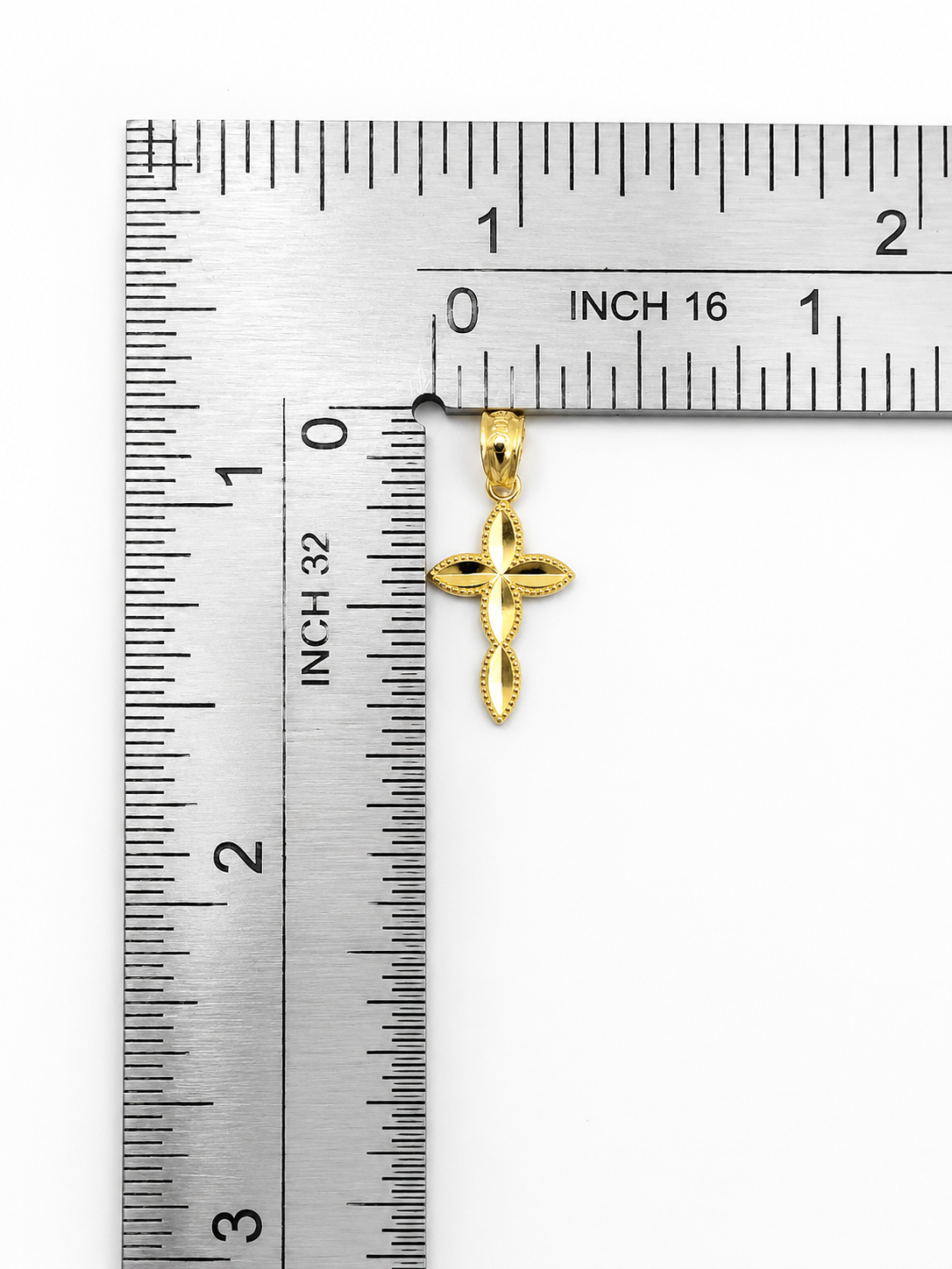10K Yellow Gold Cross Pendant – Classic Faith Religious Necklace Charm