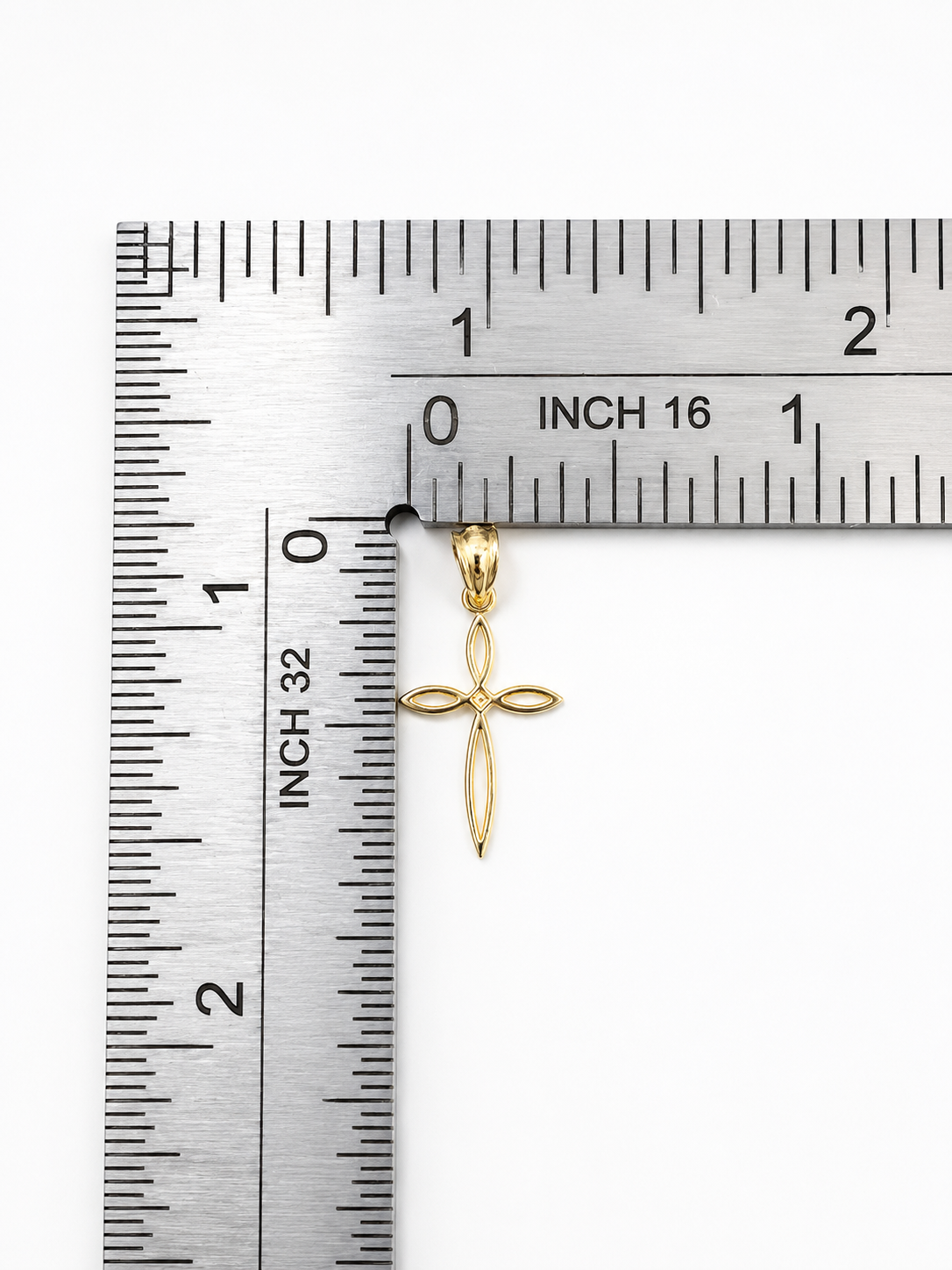 10K Yellow Gold Cross Pendant – Classic Faith Religious Necklace Charm