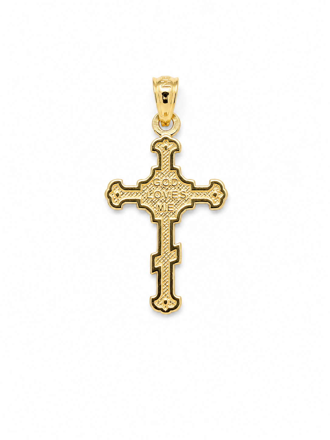 10K Yellow Gold Cross Pendant – Classic Faith Religious Necklace Charm